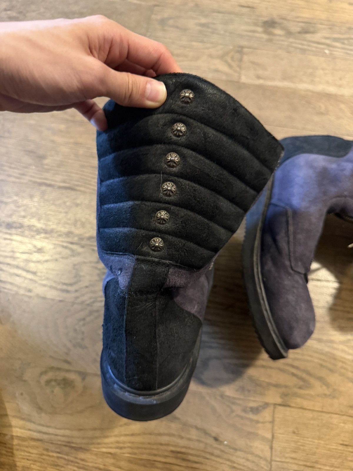 Chrome Hearts × Rick Owens Rick Owens CHROME HEARTS AW11 MOUTON SHEARLING MOHAWK BOOTS Size US 8 / EU 41 - 8 Thumbnail