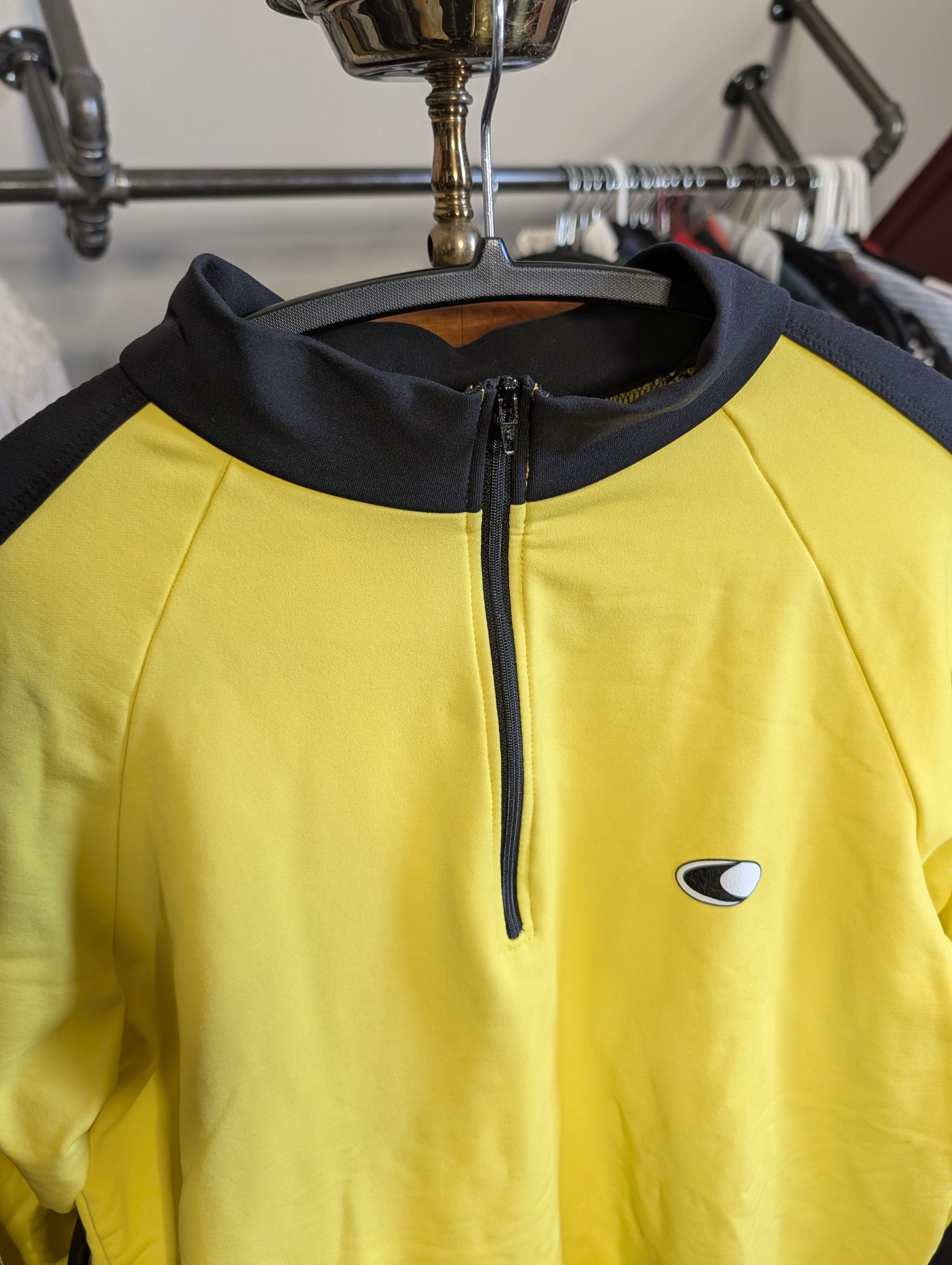 Canari VTG MiUSA Yellow L/S 1/4 Zip Yellow Logo Cycling Jersey Size US L / EU 52-54 / 3 - 3 Thumbnail