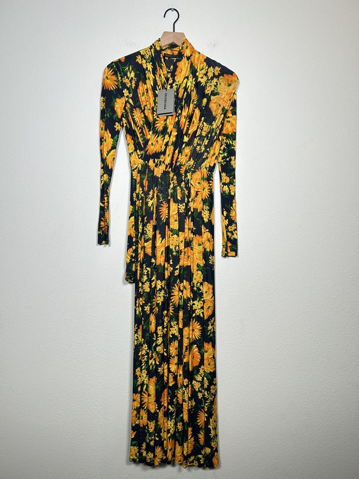 Balenciaga MSRP: $3.2k SS23 Floral Drape Pantsuit Dress Size S / US 4 / IT 40 - 4 Thumbnail