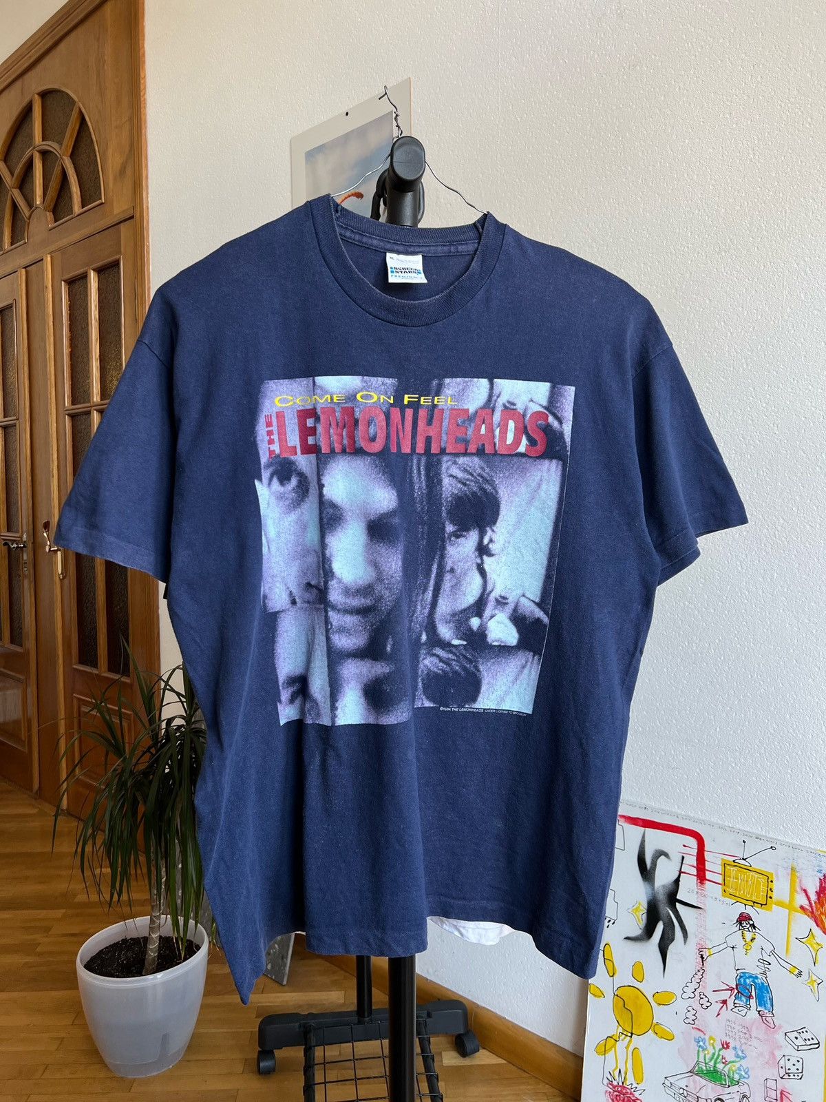 image of Rock Band x Rock T Shirt Vintage The Lemonheads Come On Feel 1994 in Black, Men's (Size XL)