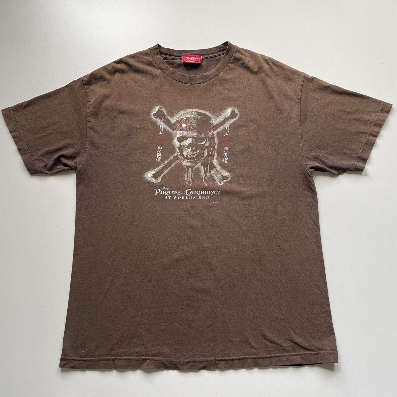 Disney Vintage Y2K Pirates Of The Caribbean MovieT Shirt XL Brown Size US XL / EU 56 / 4 - 1 Thumbnail
