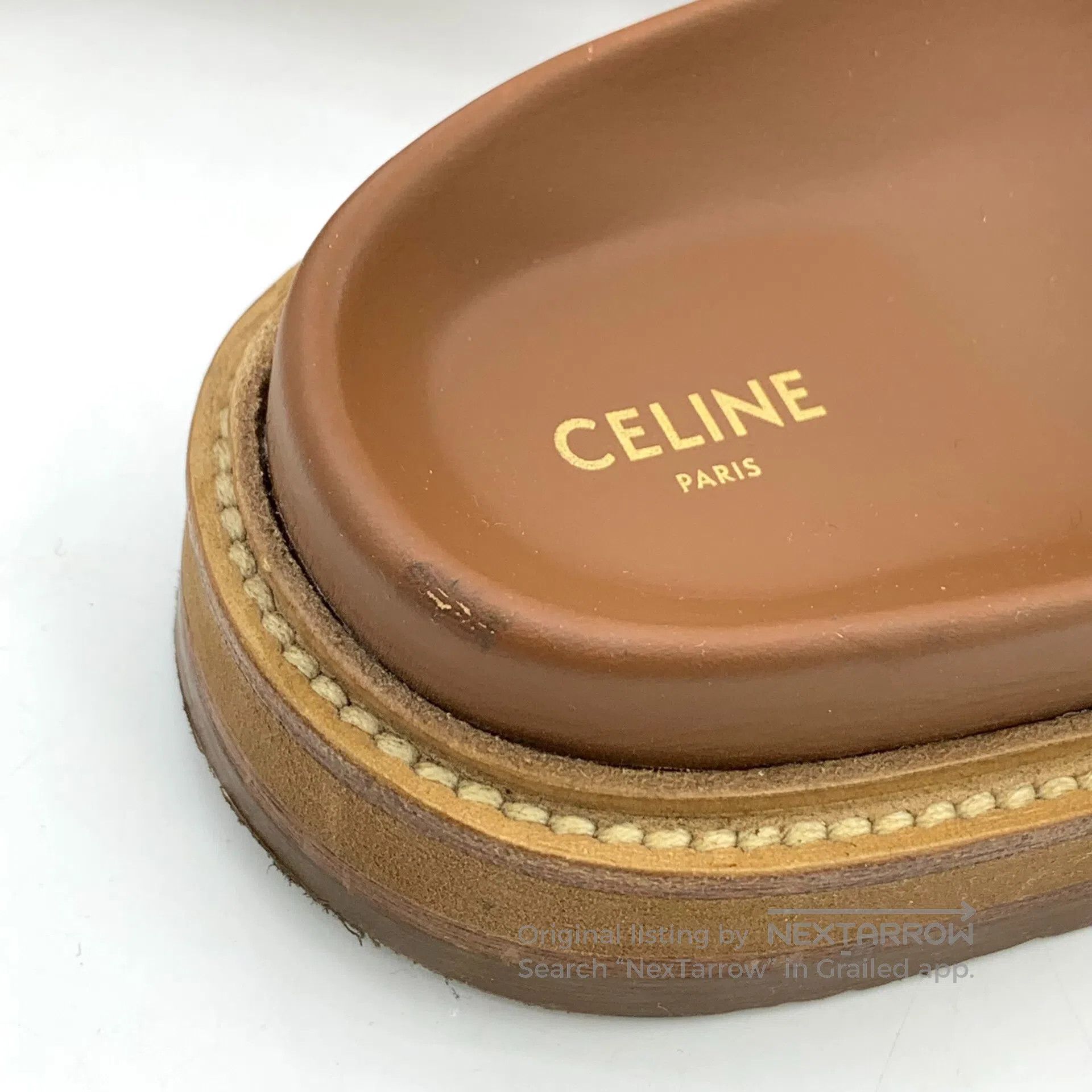 Celine CELINE Dark Brown Leather Triumph Arch Buckle Casual Flat Size US 8.5 / IT 38.5 - 8 Thumbnail