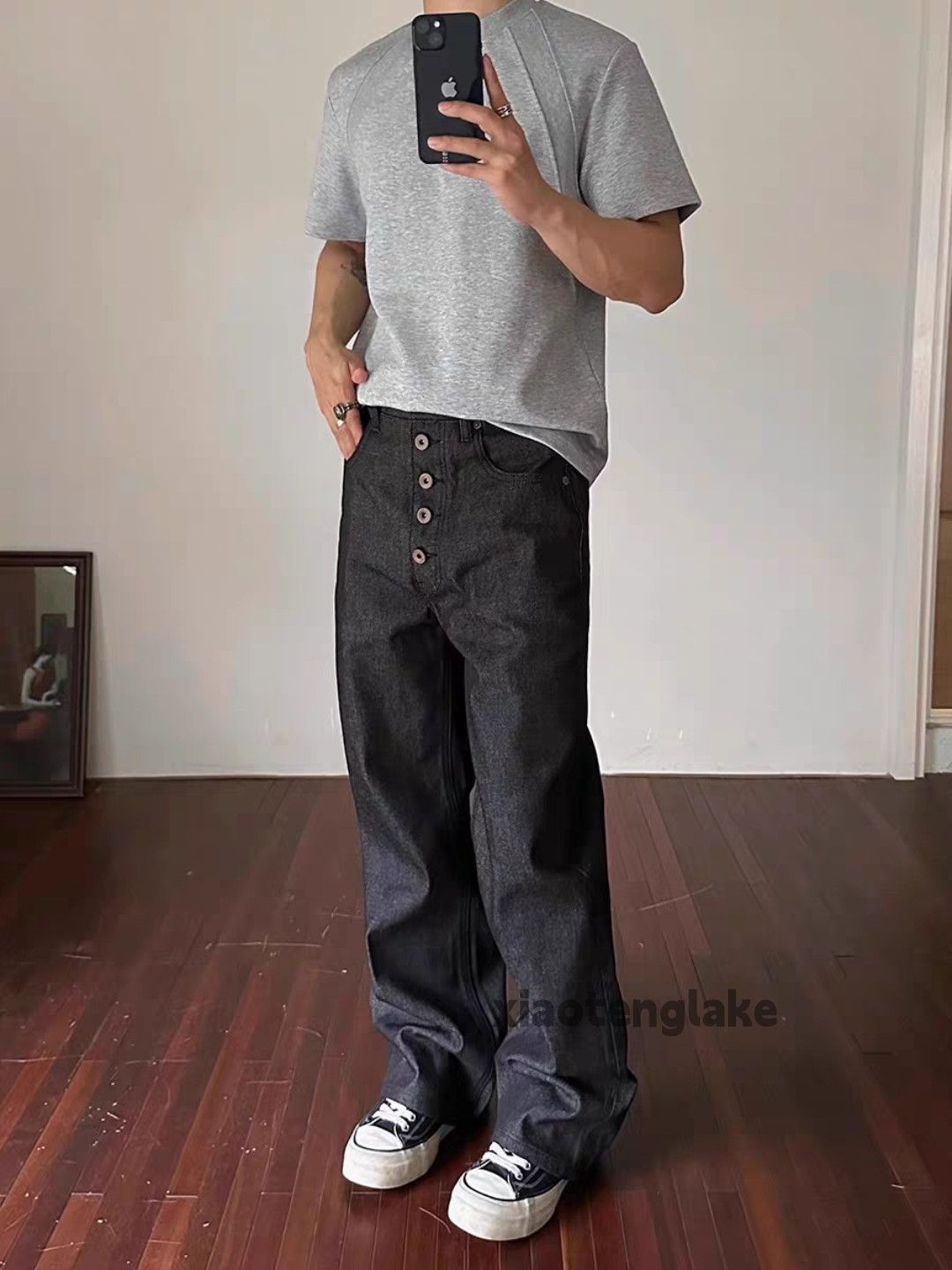 Designer Unisex outdoor utility skate punk grunge baggy jeans Size US 28 / EU 44 - 8 Thumbnail