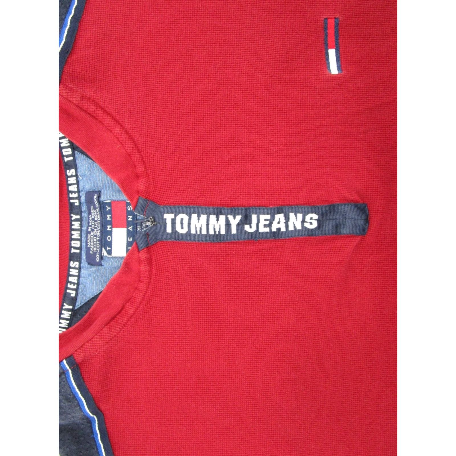 Tommy Hilfiger VINTAGE Tommy Hilfiger Polo Shirt Mens XL 1/4 Zip Spell Out Logo Short Sleeve VTG Y2K Size US XL / EU 56 / 4 - 2 Thumbnail