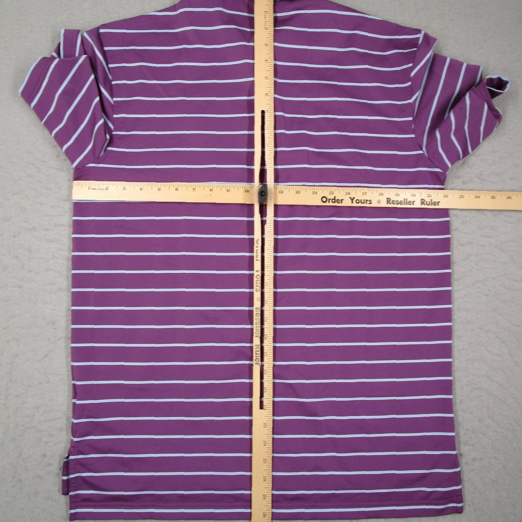 Peter Millar Peter Millar Summer Comfort Polo Shirt Mens M Purple Striped Exmoor CC Golf Size US M / EU 48-50 / 2 - 7 Thumbnail