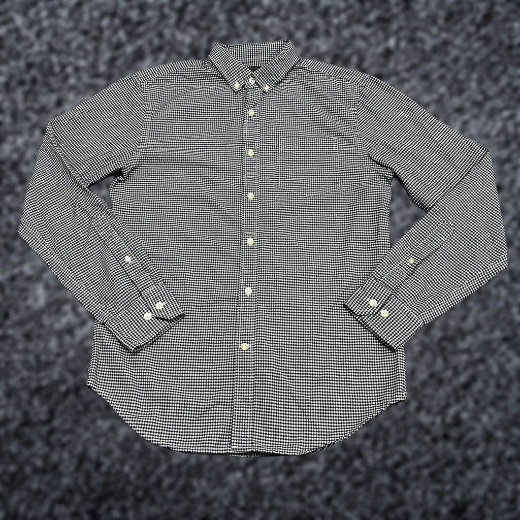 Banana Republic Banana Republic Shirt Mens S Black Check Grant Fit Oxford Button Career Office Size US S / EU 44-46 / 1 - 1 Thumbnail