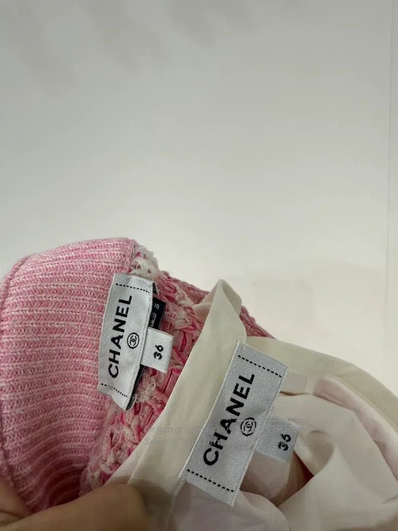 Chanel Chanel 24P tassel white and pink knitted skirt Size 24" / US 00 / IT 34 - 4 Thumbnail