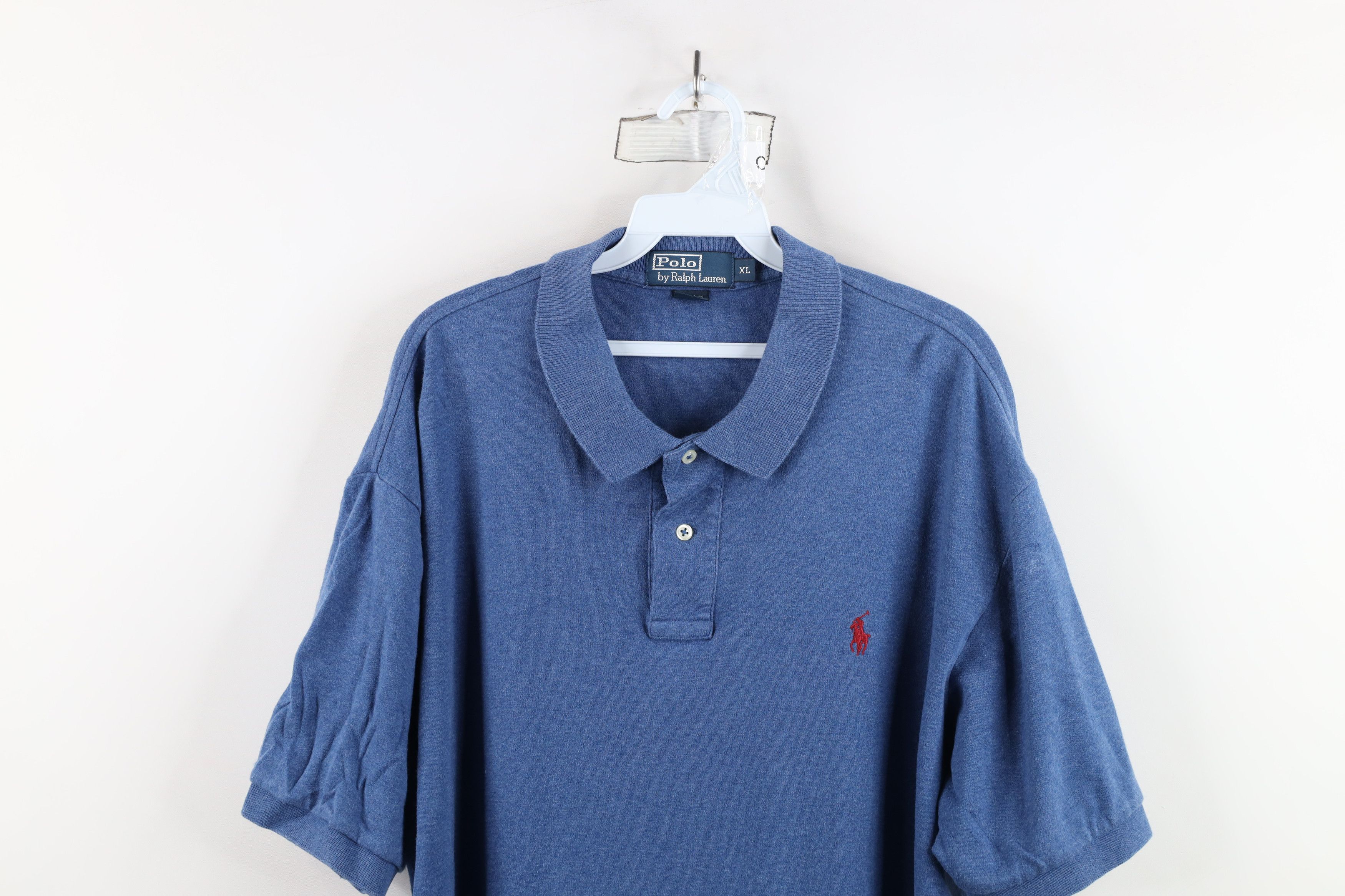 Ralph Lauren × Vintage Vintage 90s Ralph Lauren Cotton Touch Knit Golf Polo Shirt Size US XL / EU 56 / 4 - 2 Thumbnail
