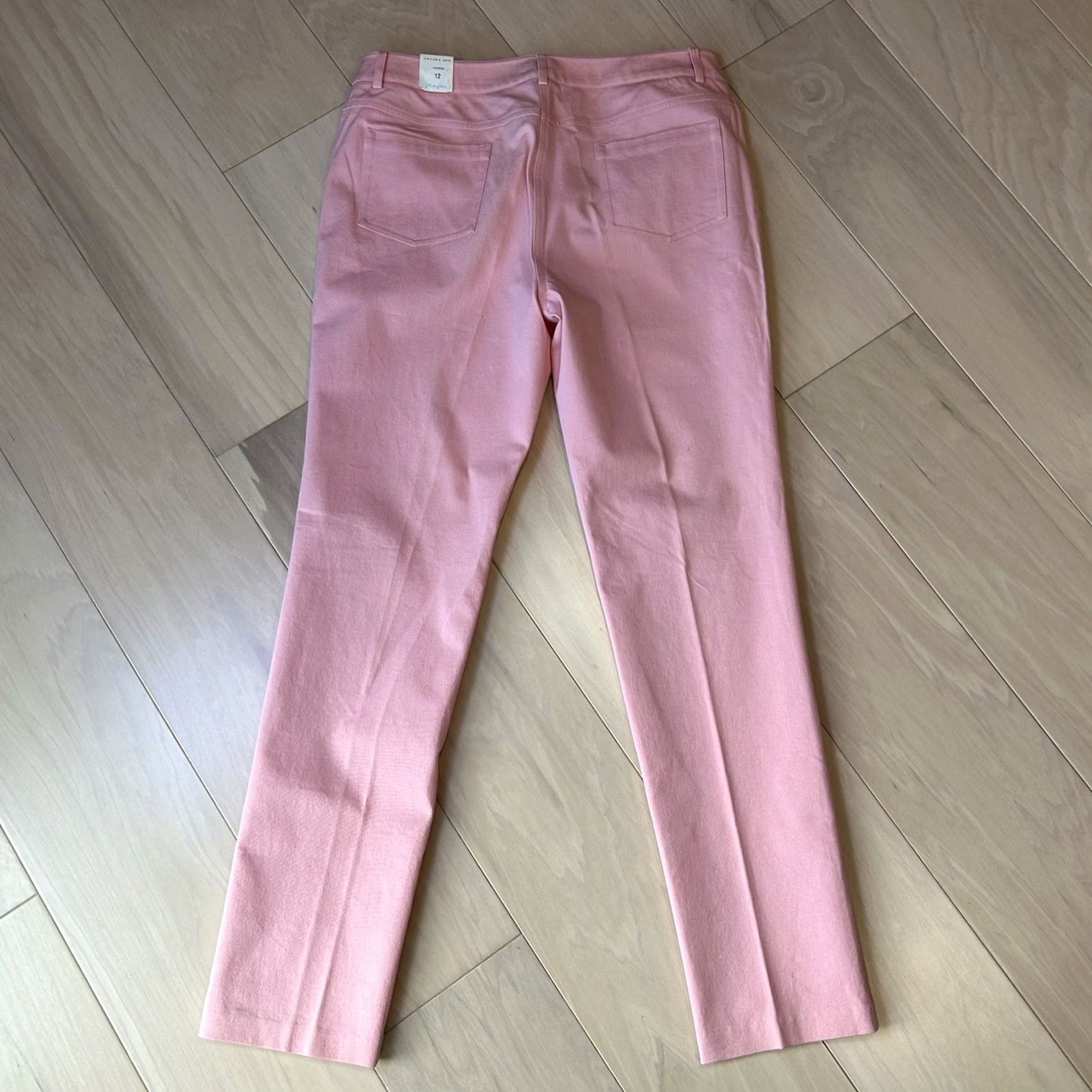 J.McLaughlin J. McLaughlin Dixie Slim Fit Stretch Pant Blush Pink Women’s 12 Slim Fit Pants Casual Travel Party/Cocktail Pink 90s City Beach Comfort Womens Size 34" / US 12 / IT 48 - 3 Thumbnail