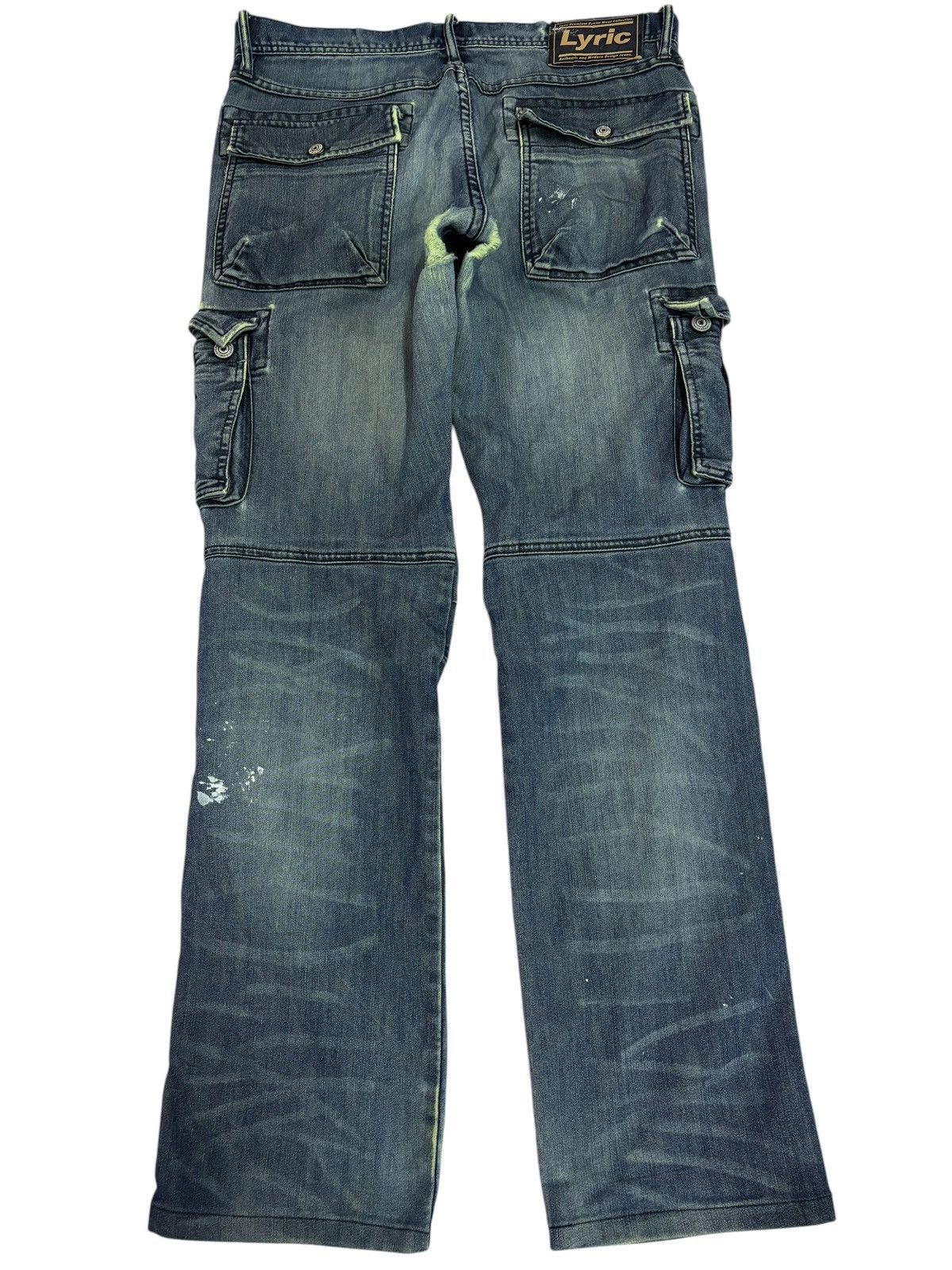 Japanese Brand × Vintage Vintage Japan Lyric Destroyed Blue Washed Distressed Jeans Size US 32 / EU 48 - 2 Thumbnail