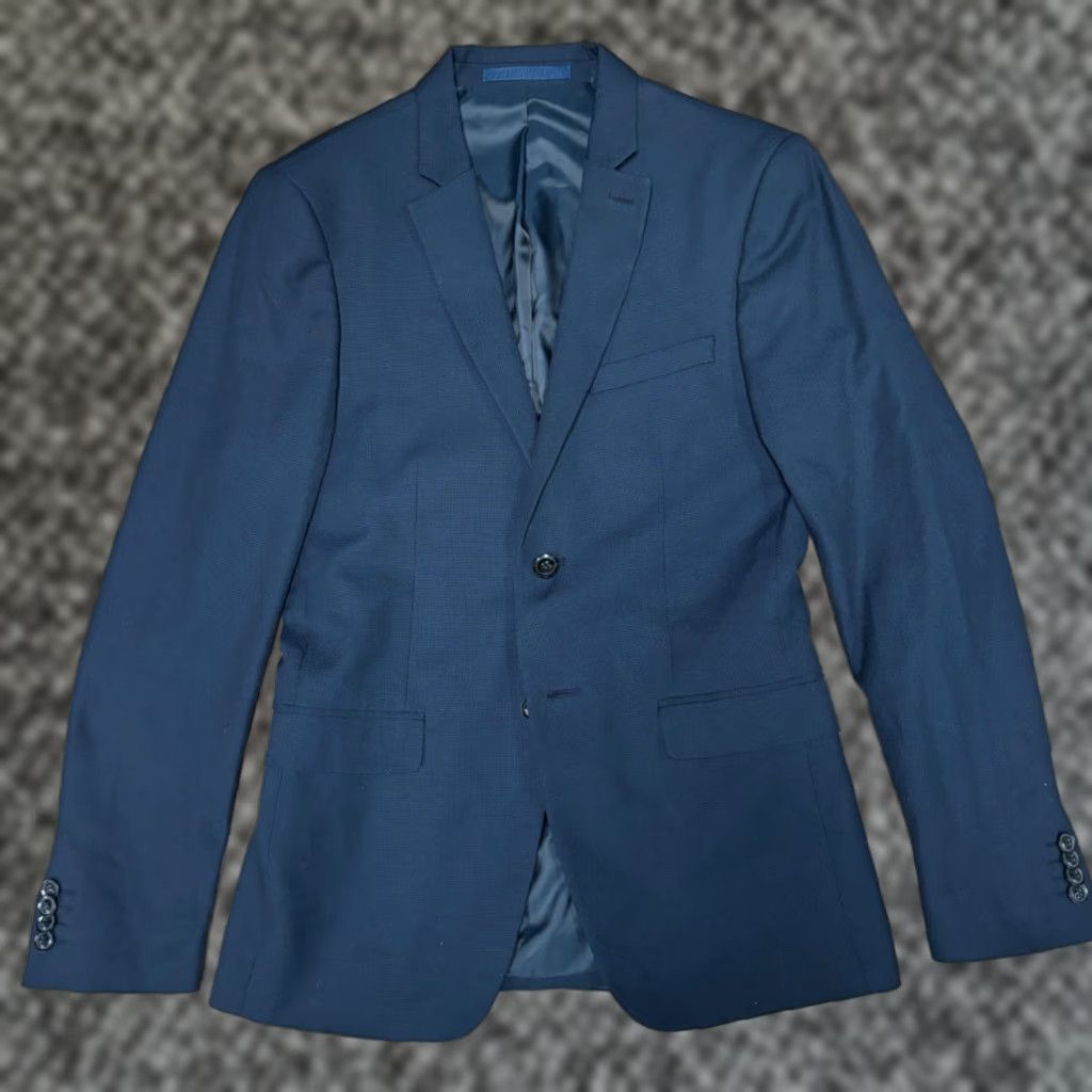 Topman Topman Blazer 36R Mens Navy Blue Sport Jacket 2 Button Size 36R - 1 Thumbnail