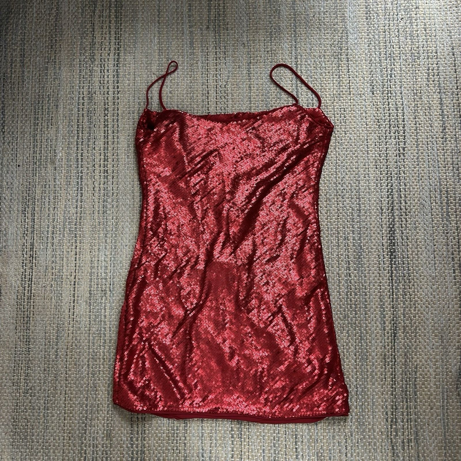Zara Zara Womens Maroon Red Sequins Sequin Sleeveless Mini Party Size XS / US 0-2 / IT 36-38 - 7 Thumbnail