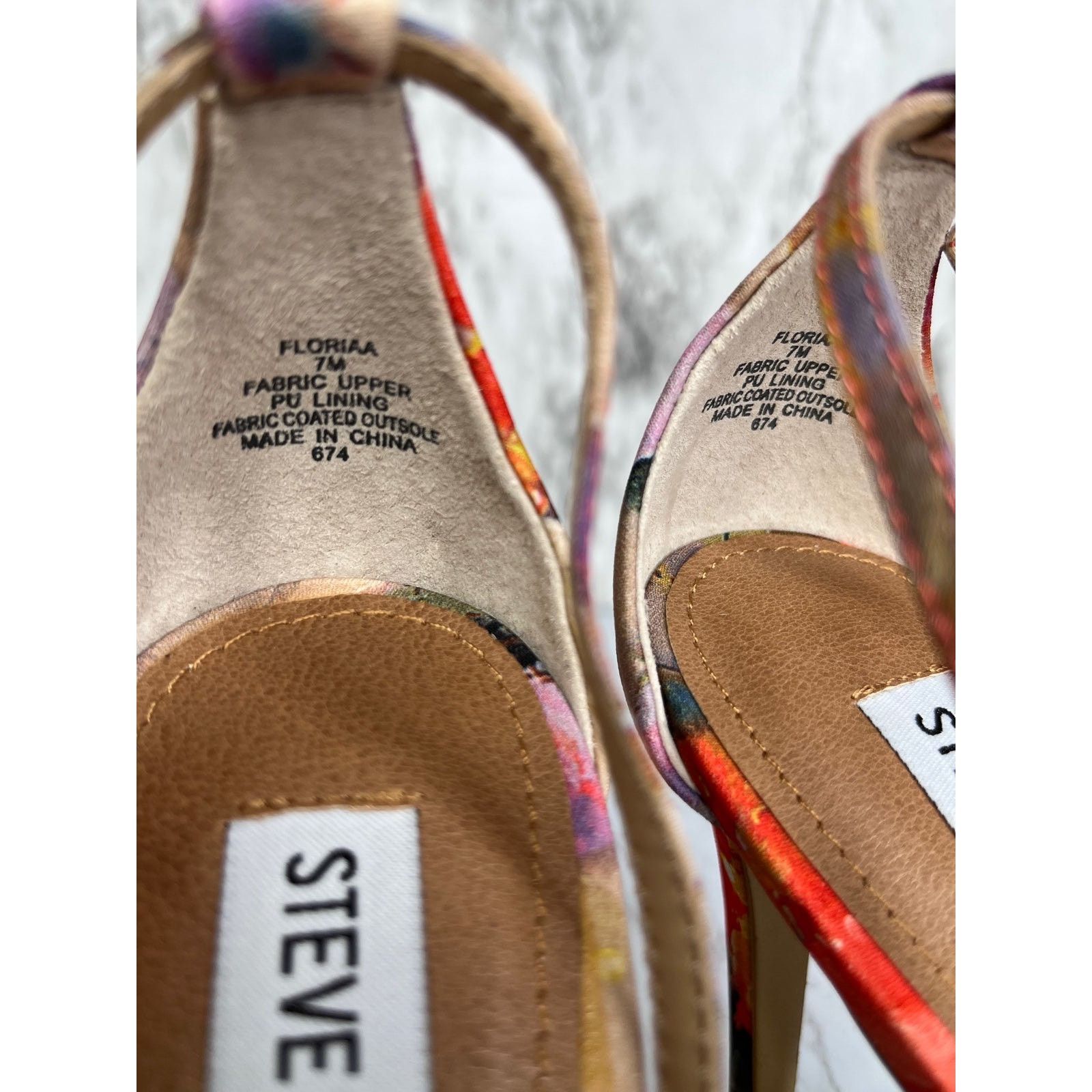 Steve Madden Steve Madden Floriaa Open Toe Floral Stiletto Size US 7 / IT 37 - 4 Thumbnail