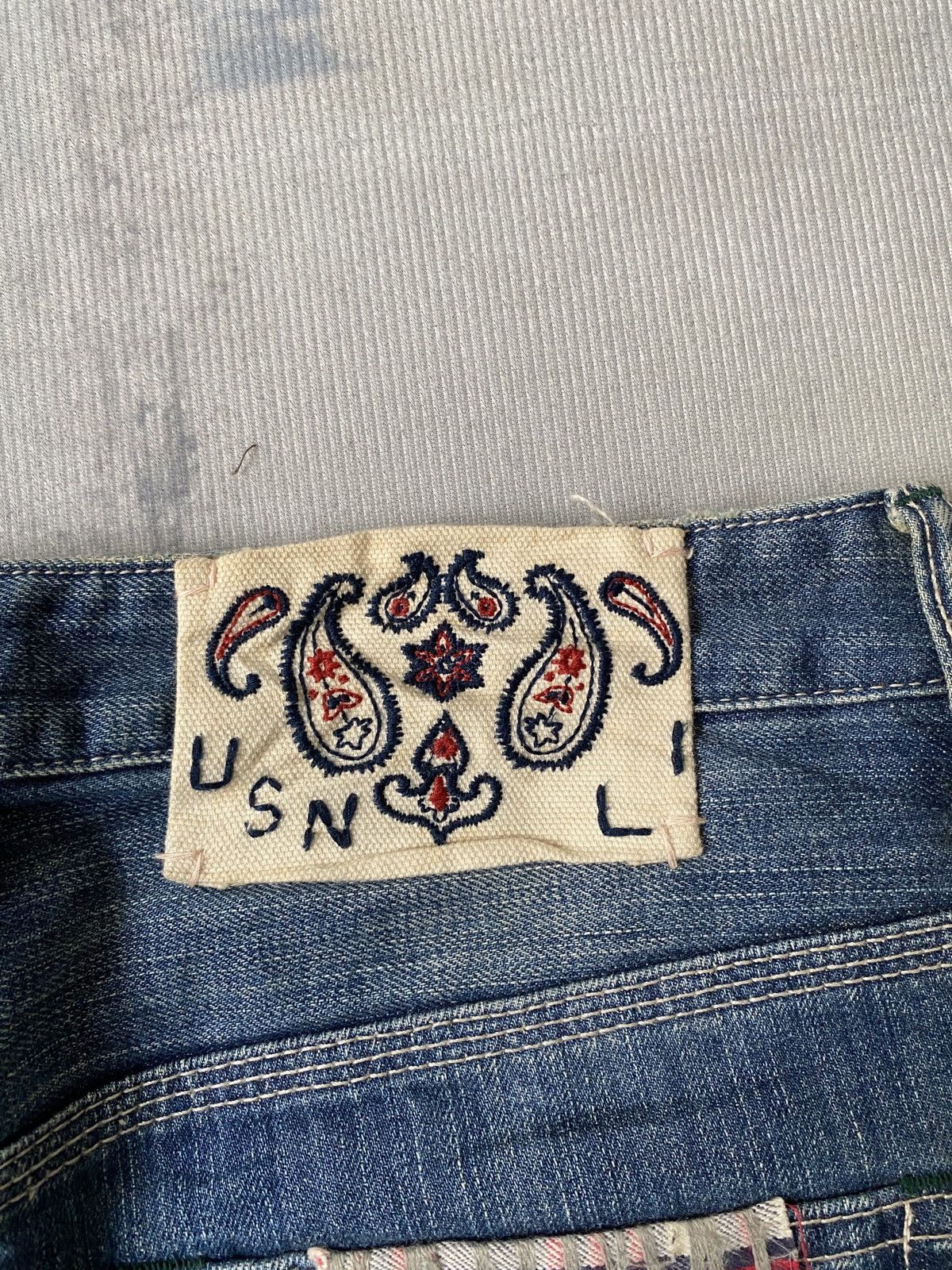 Japanese Brand Lime Inc Japan Usn Marine Patchwork Distressed Design Denim Size US 30 / EU 46 - 19 Thumbnail