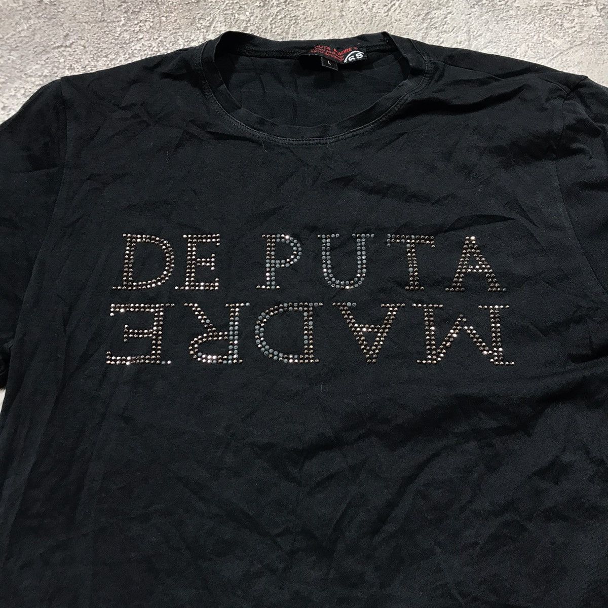 Vintage Vintage Y2K Graphic Tee Slogan Print Streetwear Black Boxy L Size US L / EU 52-54 / 3 - 1 Thumbnail