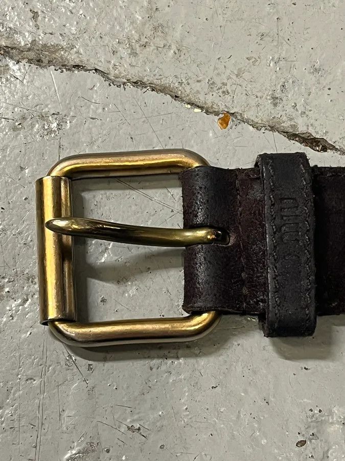 Miu Miu MiuMiu Brown Suede Leather Belt Size ONE SIZE - 6 Thumbnail