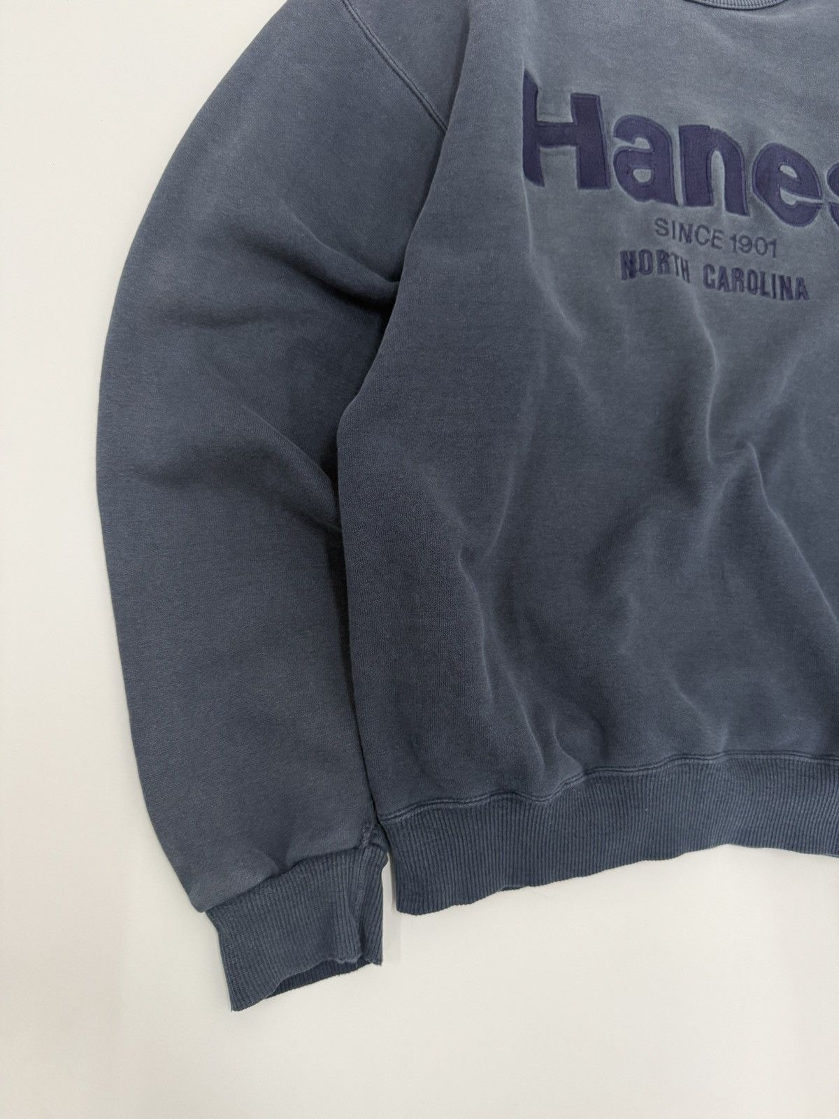 Hanes Vintage Y2K Hanes North California Faded Blue Sweatshirt Size US M / EU 48-50 / 2 - 3 Thumbnail
