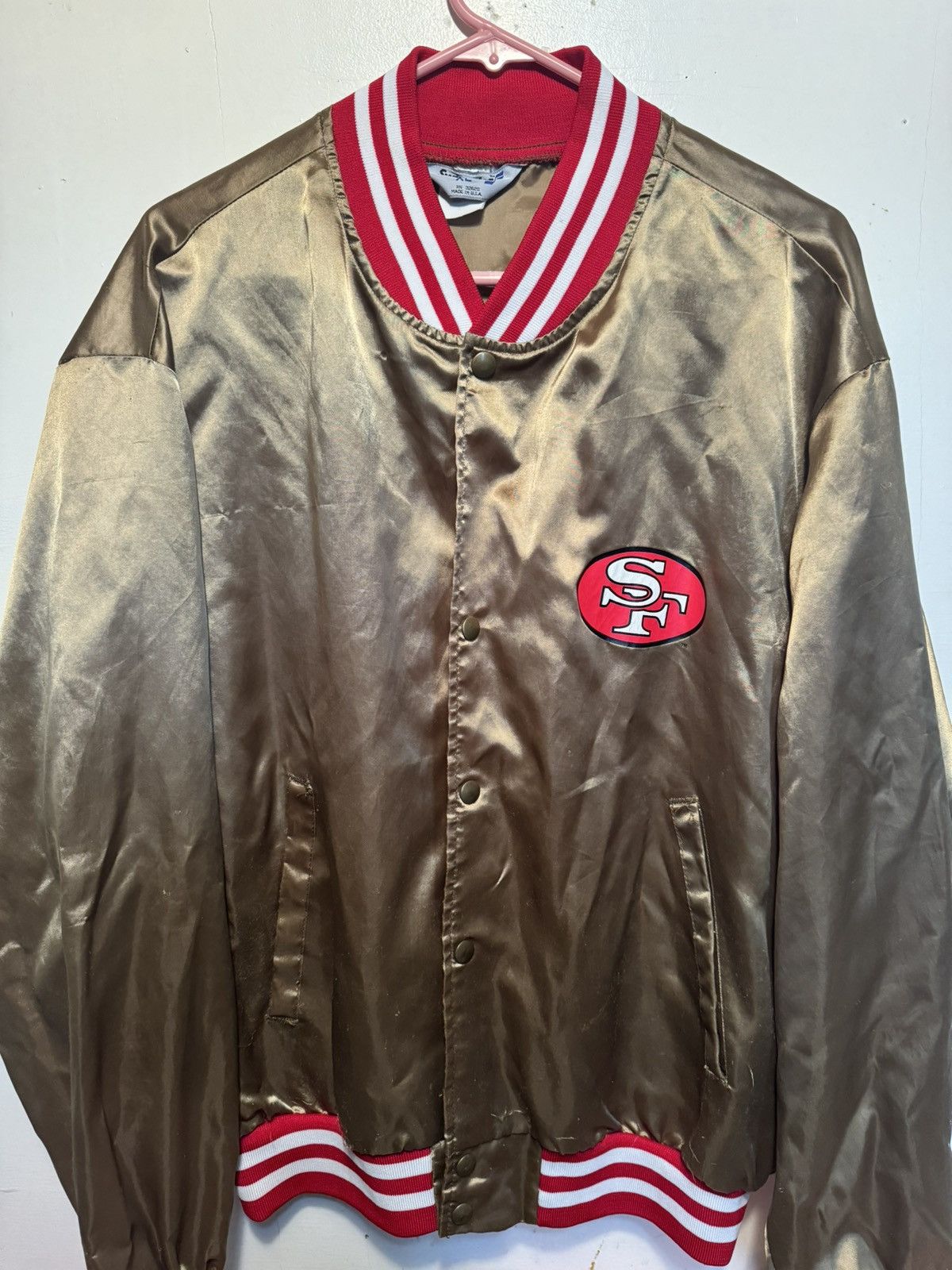 NFL Vintage 80’s Swingster 49ers Jacket Big Helmet Size US XL / EU 56 / 4 - 4 Thumbnail