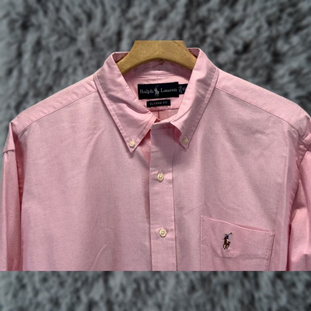 Ralph Lauren Ralph Lauren Oxford Shirt Mens XL Pink Flesh Pony Preppy Classic Fit Button-Up Size US XL / EU 56 / 4 - 1 Thumbnail