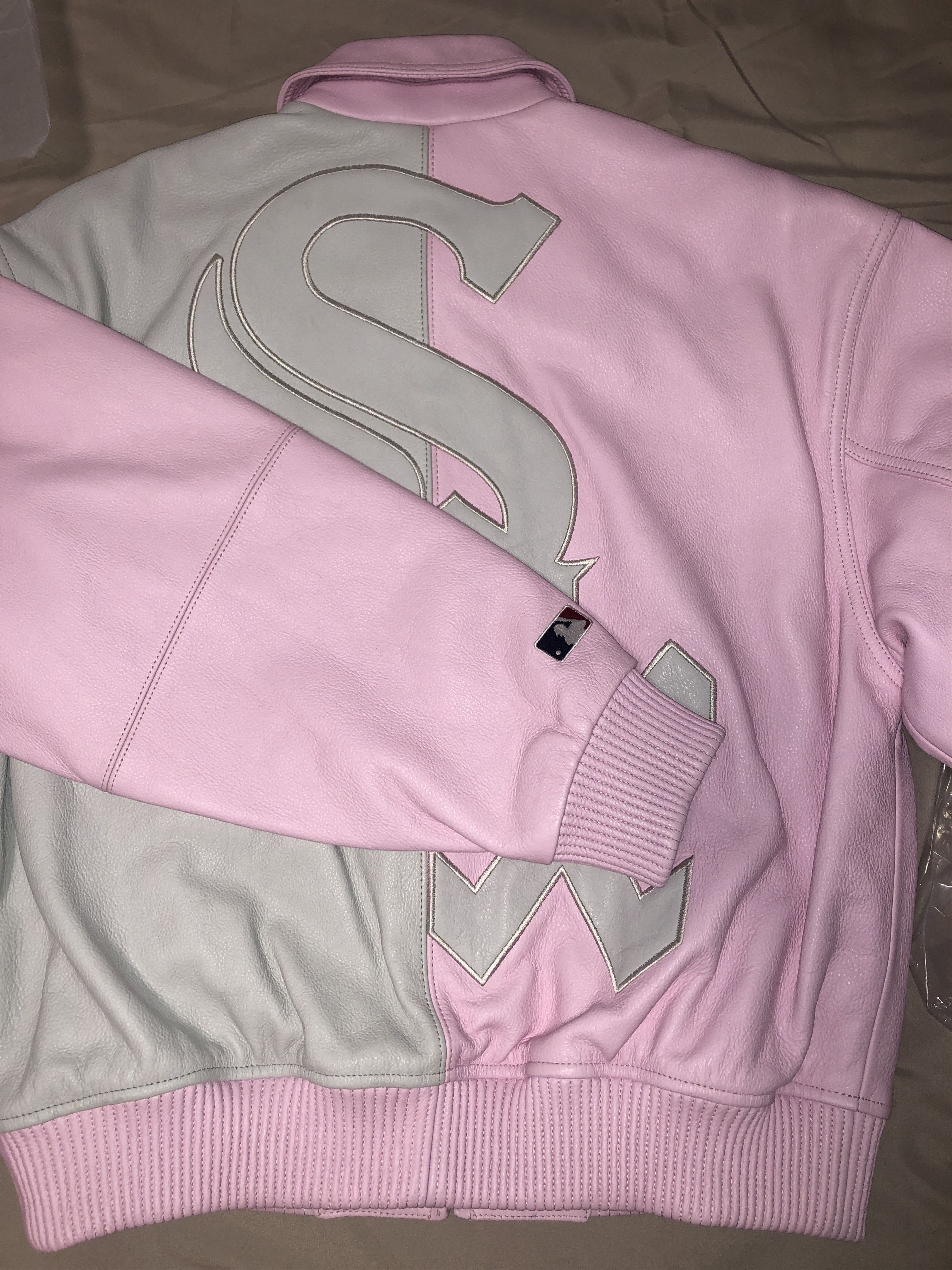 MLB × Supreme Supreme®/Chicago White Sox™ Leather Varsity Jacket Size US M / EU 48-50 / 2 - 3 Thumbnail