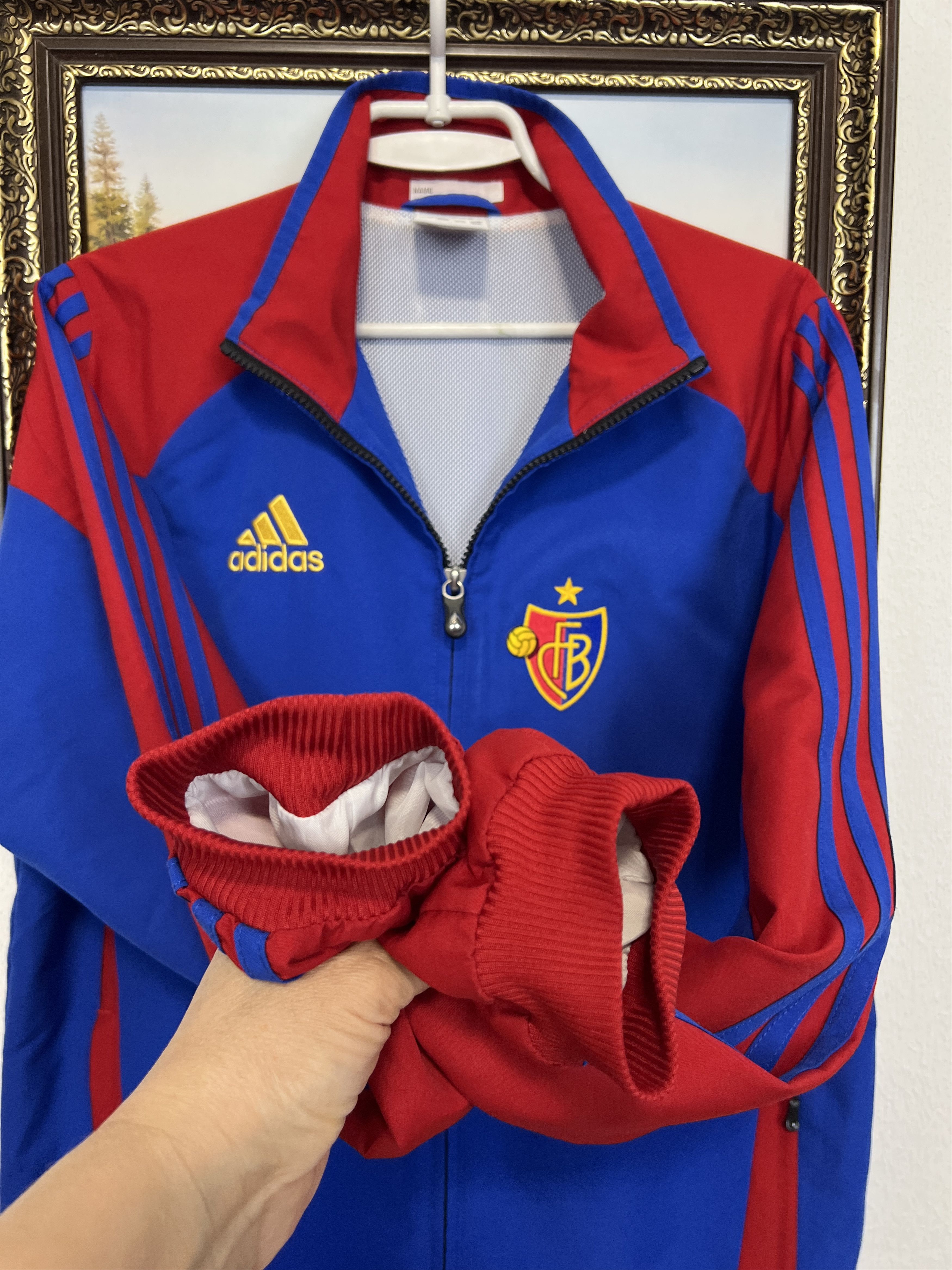 Adidas Vintage Basel Football Track Suit Soccer Jacket Pants Set Size US S / EU 44-46 / 1 - 7 Thumbnail