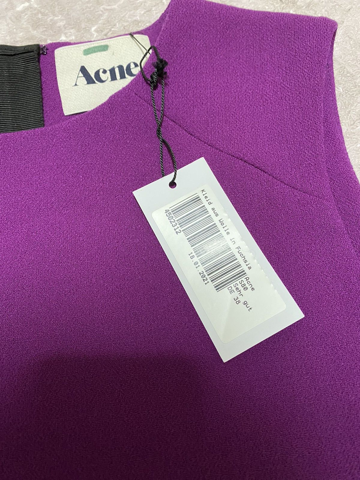 Acne Studios × Designer Rare Acne Studios Purple Dress 100% Wool Designer Classic Size XS / US 0-2 / IT 36-38 - 8 Thumbnail