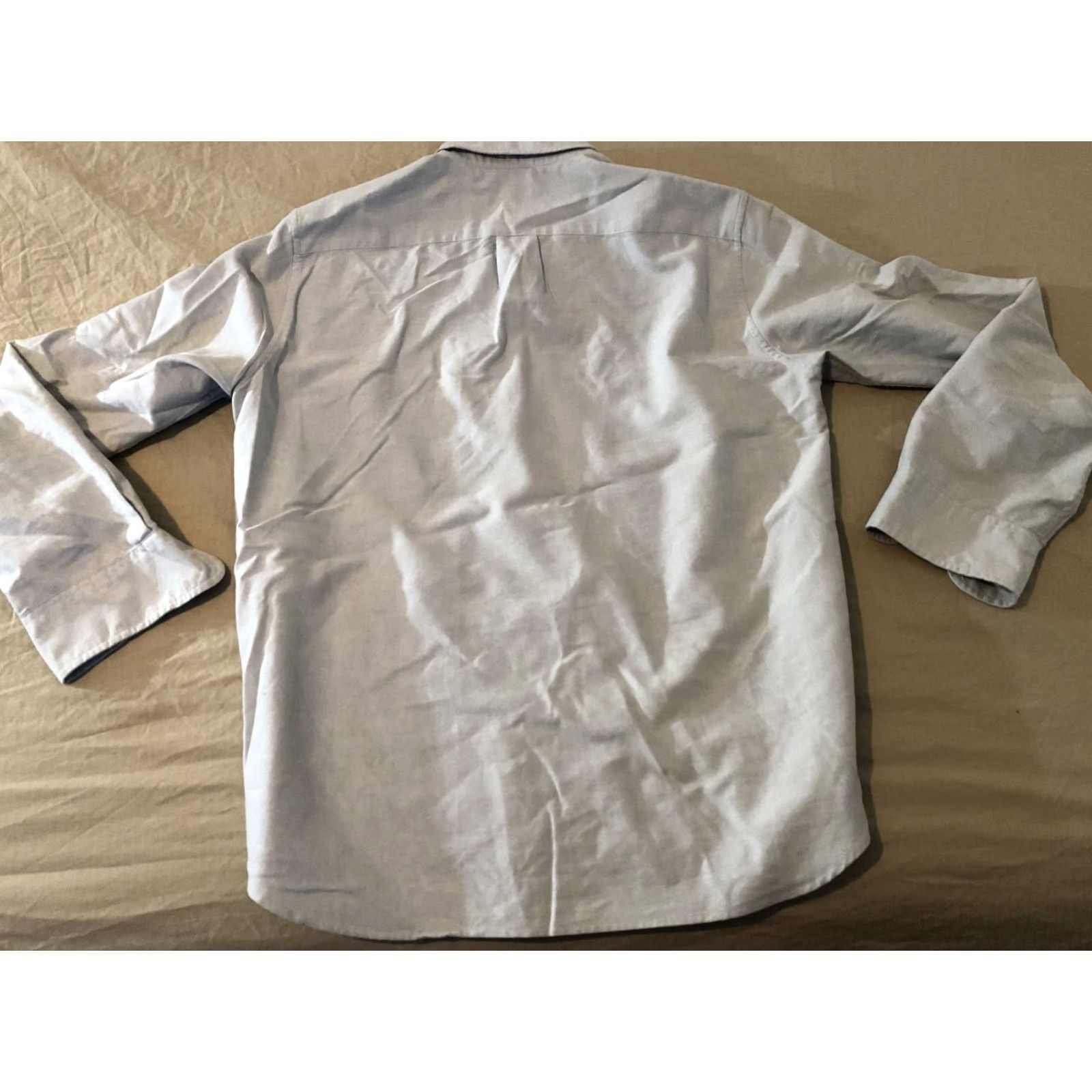 J.Crew J. Crew Dress Shirt L Large 16 1/2 16.5 Gray Cotton Button-Up Mens Long Sleeve Shirt Size 42R - 5 Thumbnail