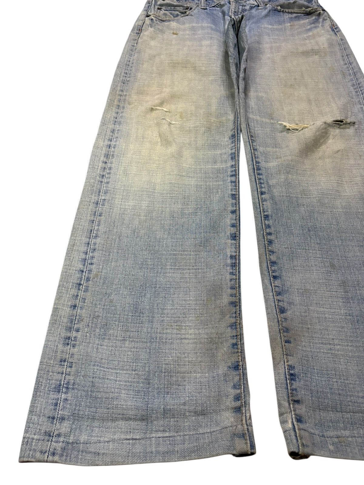 Japanese Brand Vintage Japanese Brand Mud Wash Distressed Loose Baggy Jeans Size US 30 / EU 46 - 6 Thumbnail