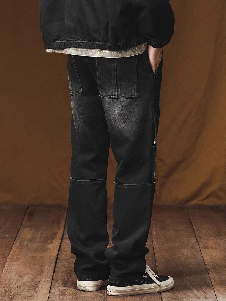Japanese Brand × Vintage Black High Street Vintage Loose Fit Jeans Size US 33 - 1 Thumbnail