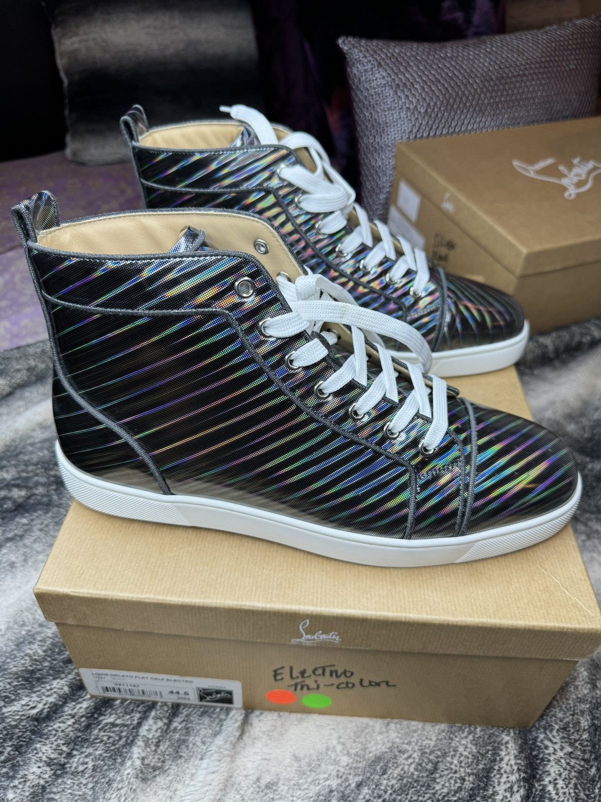 Christian Louboutin Christian Louboutin Flat Calf Electro Multi Size US 11.5 / EU 44-45 - 19 Thumbnail