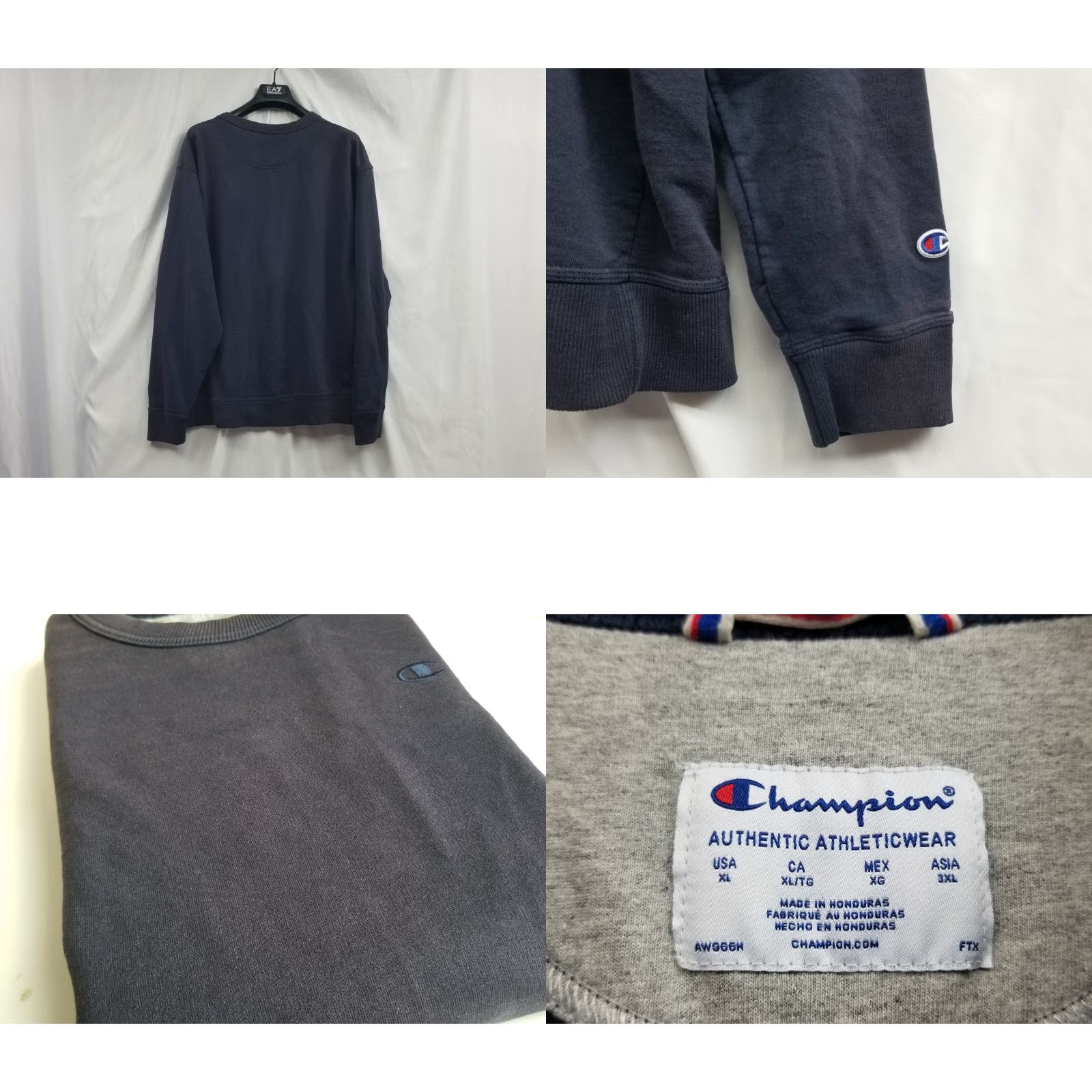 Champion VINTAGE Champion Sweatshirt Crewneck Long Sleeve Pullover Men XL Navy Blue 90s Gym & Training Shirt Size US XL / EU 56 / 4 - 8 Thumbnail