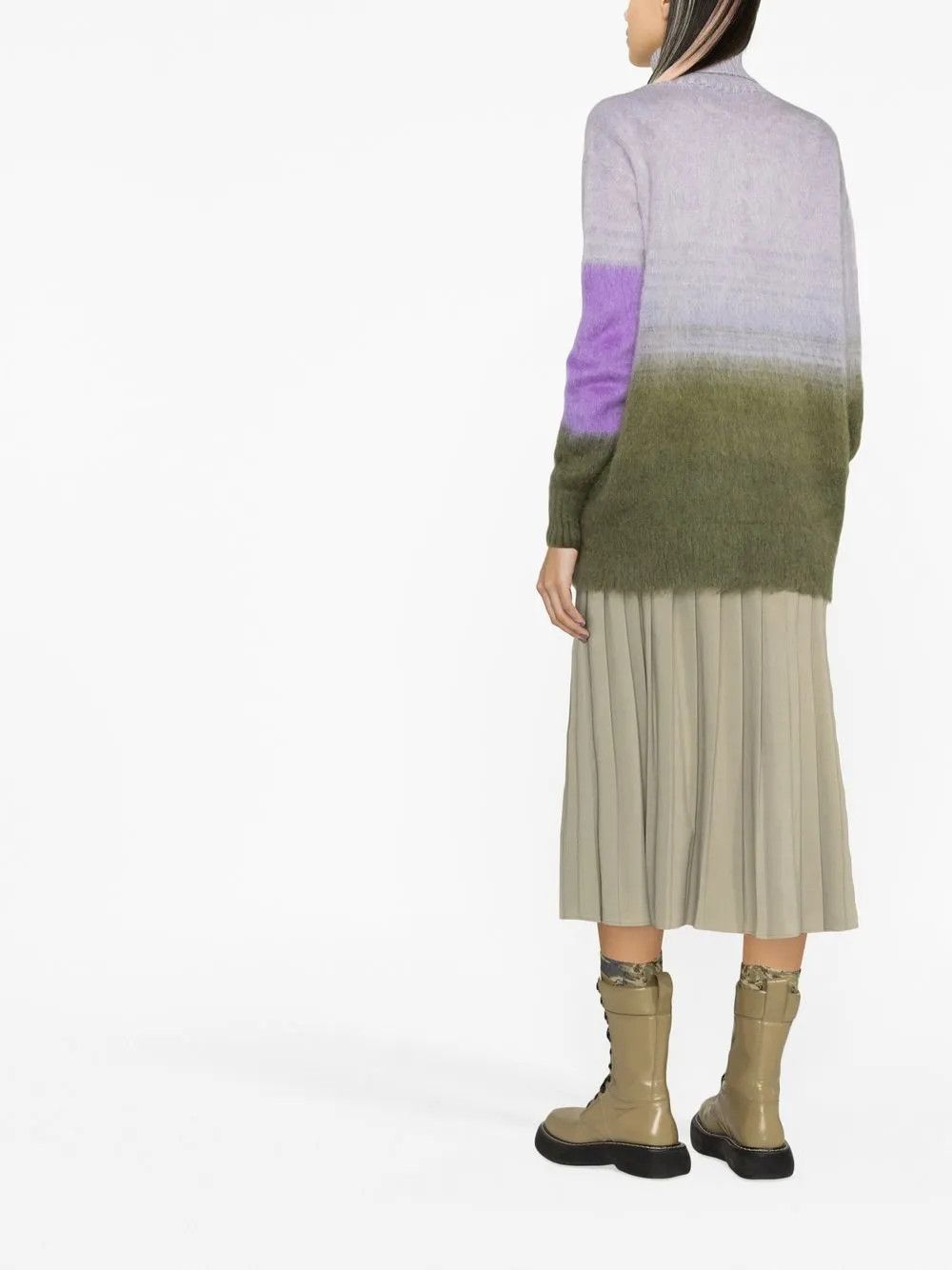 Off-White o1y1225 Turtleneck Sweater in Lilac/Gray Size XS / US 0-2 / IT 36-38 - 3 Thumbnail