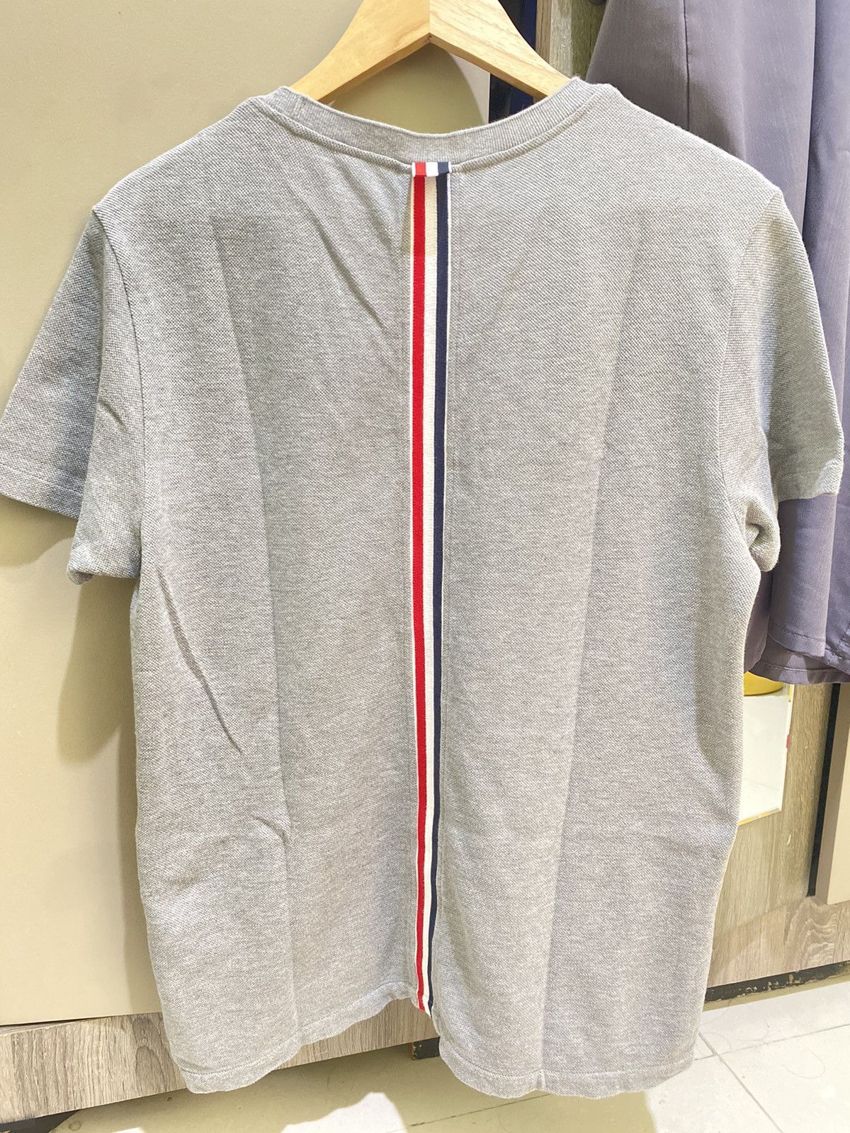 Moncler × Moncler Grenoble × Thom Browne Thom browne grosgrain loop back pique tshirt Size US L / EU 52-54 / 3 - 8 Thumbnail