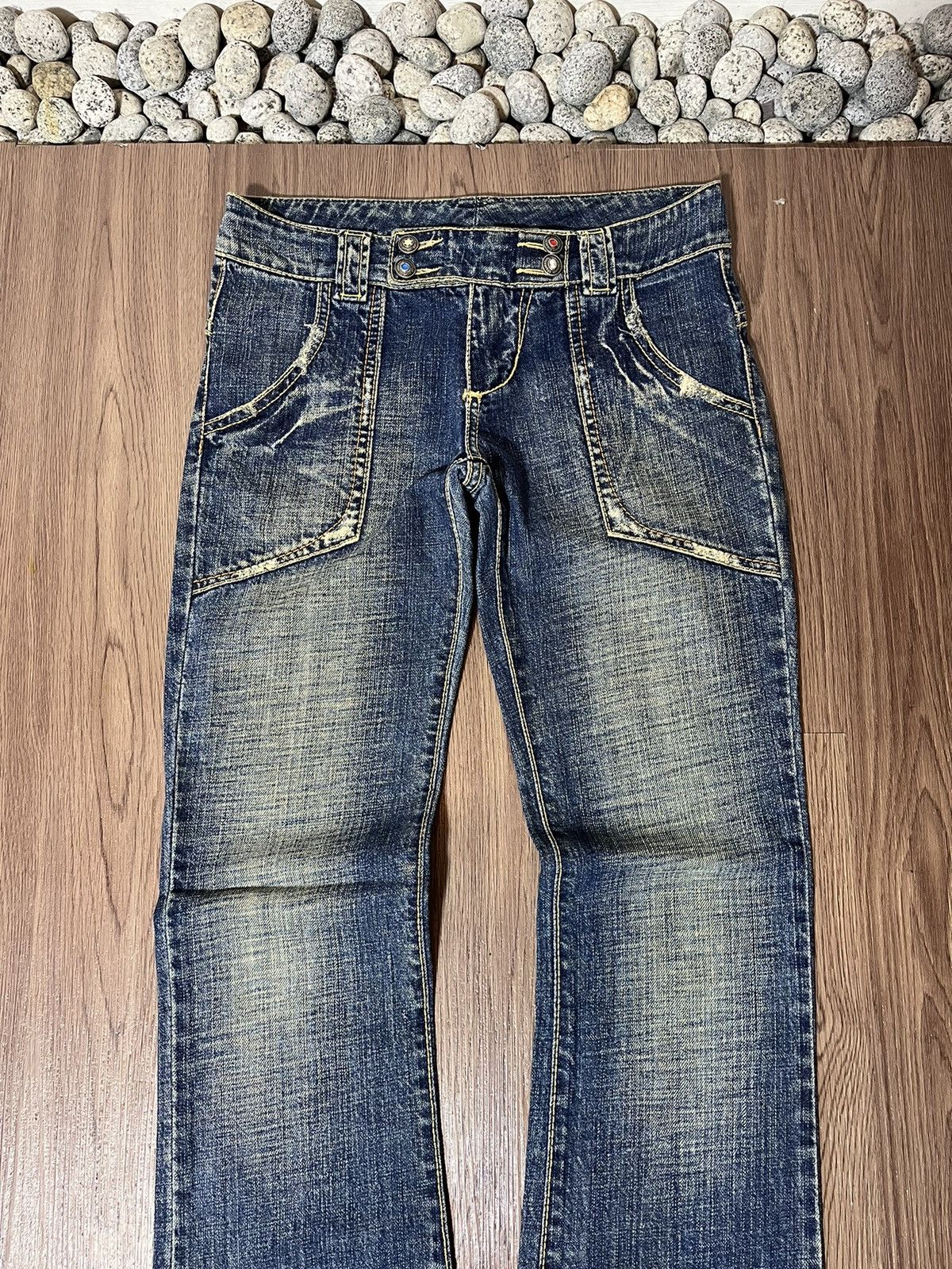 20471120 × If Six Was Nine × Japanese Brand The Bonaventure Vintage fatigue flare mudwash jeans Size US 30 / EU 46 - 3 Thumbnail