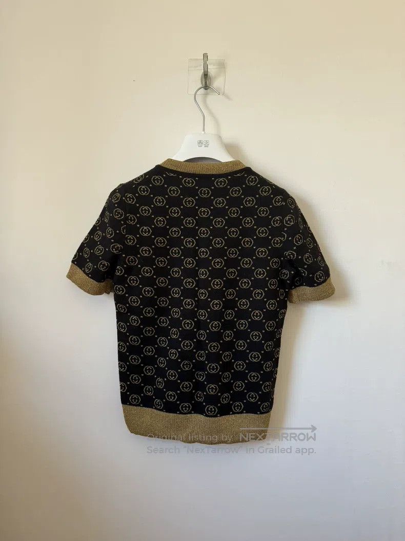Gucci Gucci Black and gold full print logo short sleeves Size XS / US 0-2 / IT 36-38 - 2 Thumbnail