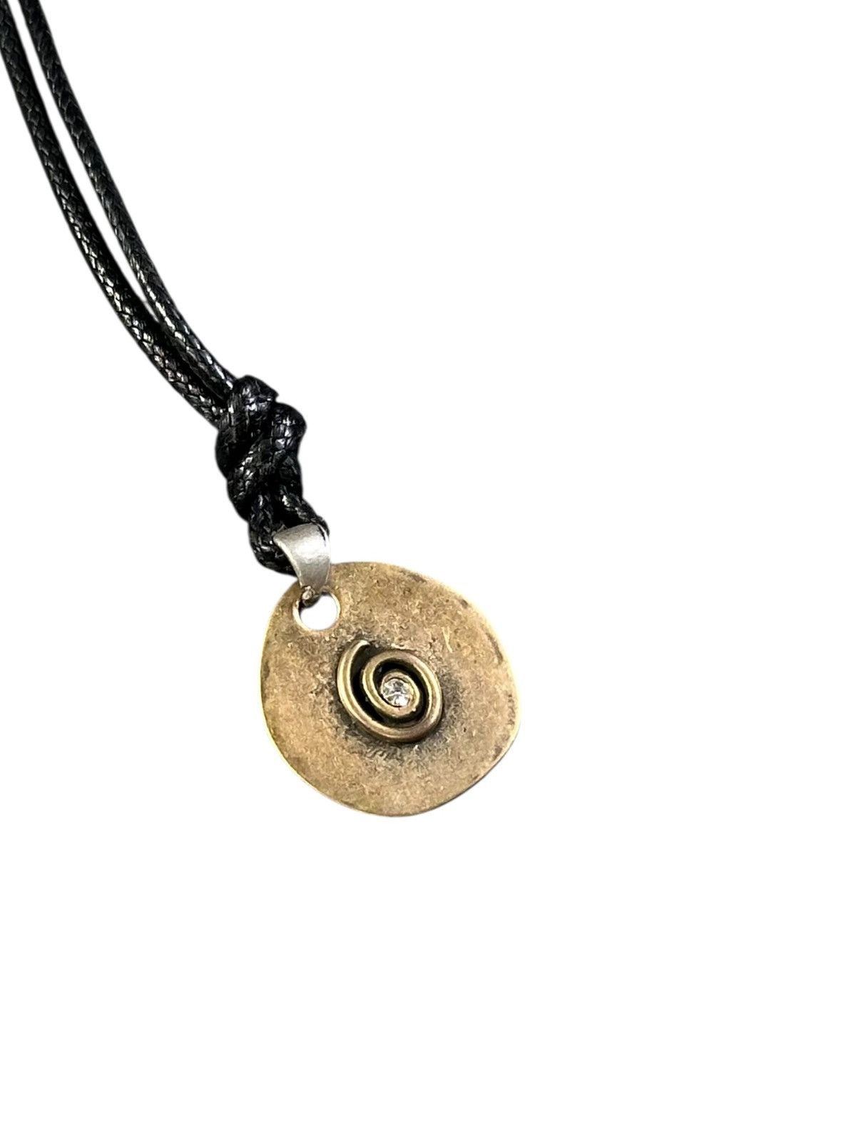 Japanese Brand 2000s JAPANESE HANDMADE RHINESTONE UZUMAKI SPIRAL NECKLACE Size ONE SIZE - 5 Thumbnail