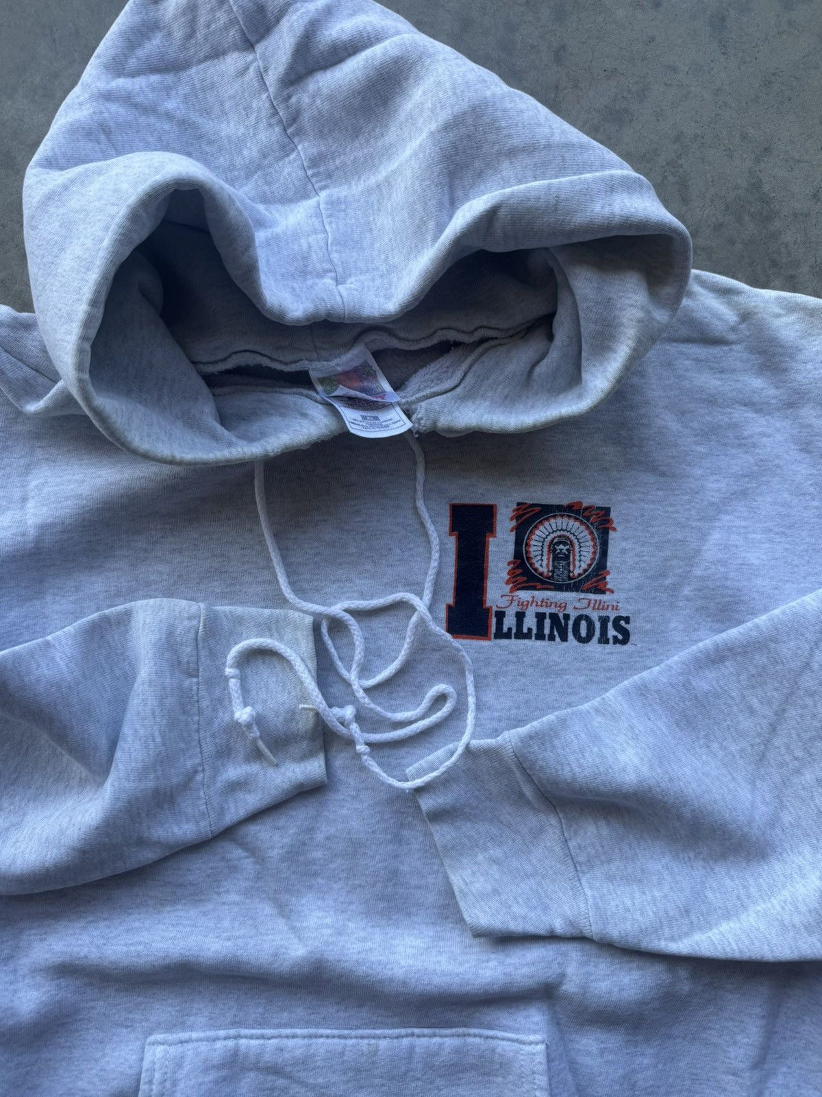 NCAA Vintage Illinois Fighting Illini Hoodie 90s Sweatshirt Size US XL / EU 56 / 4 - 1 Thumbnail