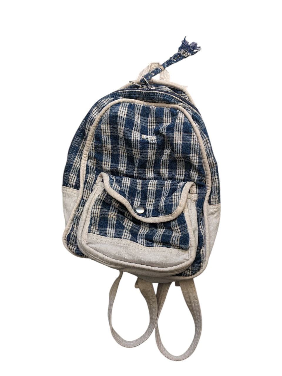 BLUE INDIGO TARTAN STYLE PORTER CLASSIC SMALL BACKPACK