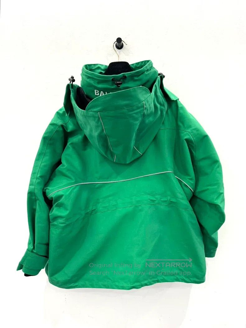 Balenciaga Balenciaga Green Waterproof Windbreaker Jacket Size XXS / US 00 / IT 34 - 3 Thumbnail