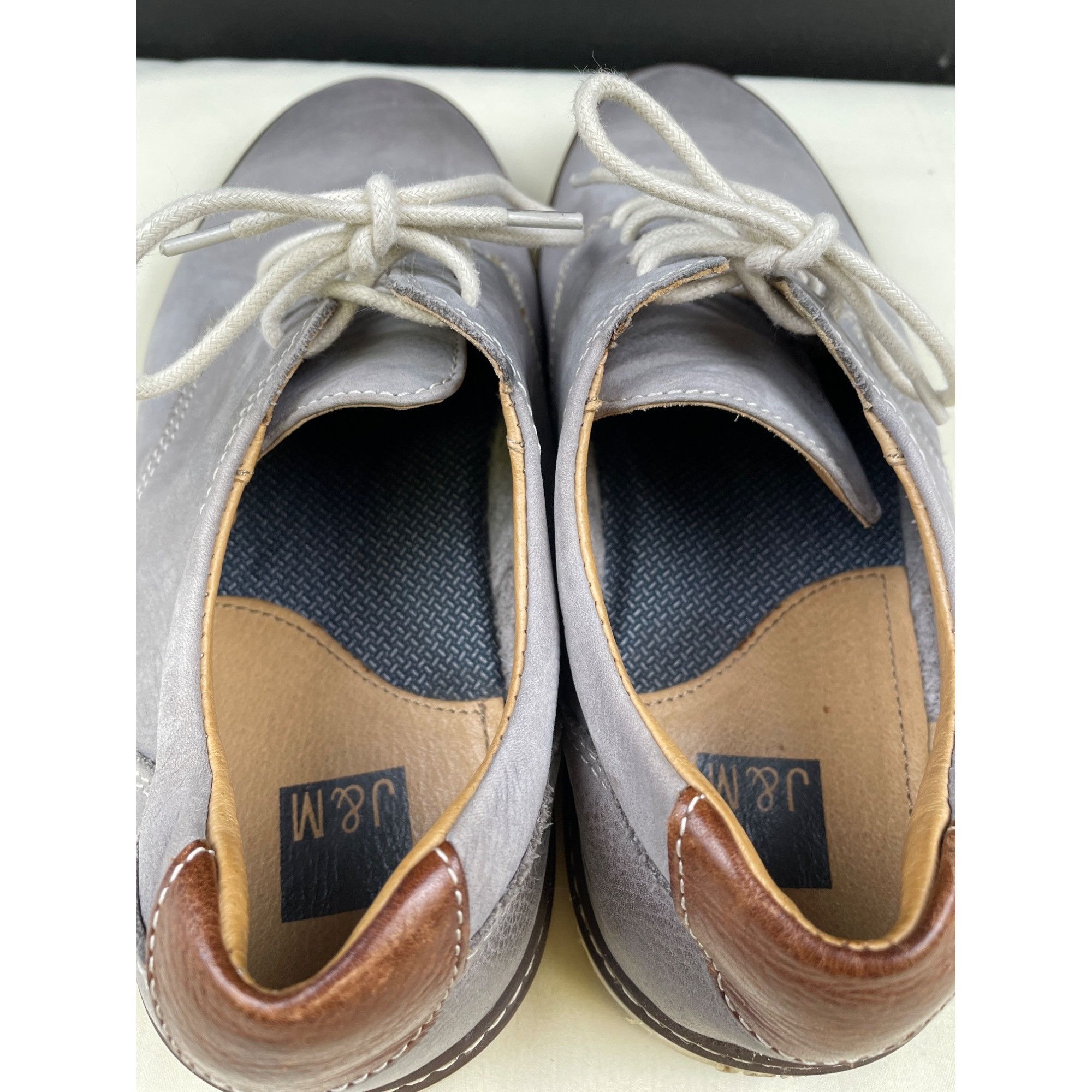 Johnston & Murphy Johnston & Murphy Men's Gray Leather Casual Shoes/Oxfords Si Size US 9.5 / EU 42-43 - 7 Thumbnail