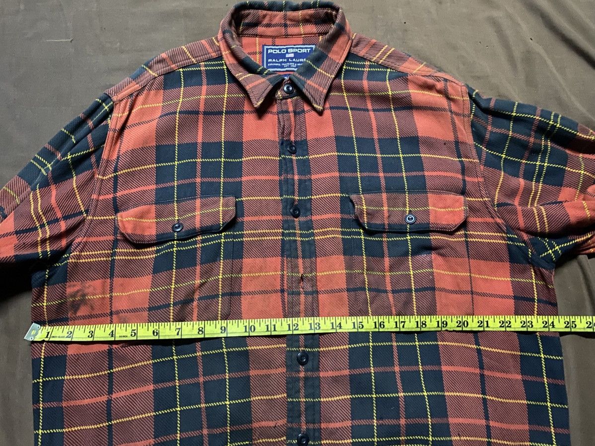 Polo Ralph Lauren Vintage Polo Sport Ralph Lauren Distressed Flannel Size US L / EU 52-54 / 3 - 8 Thumbnail