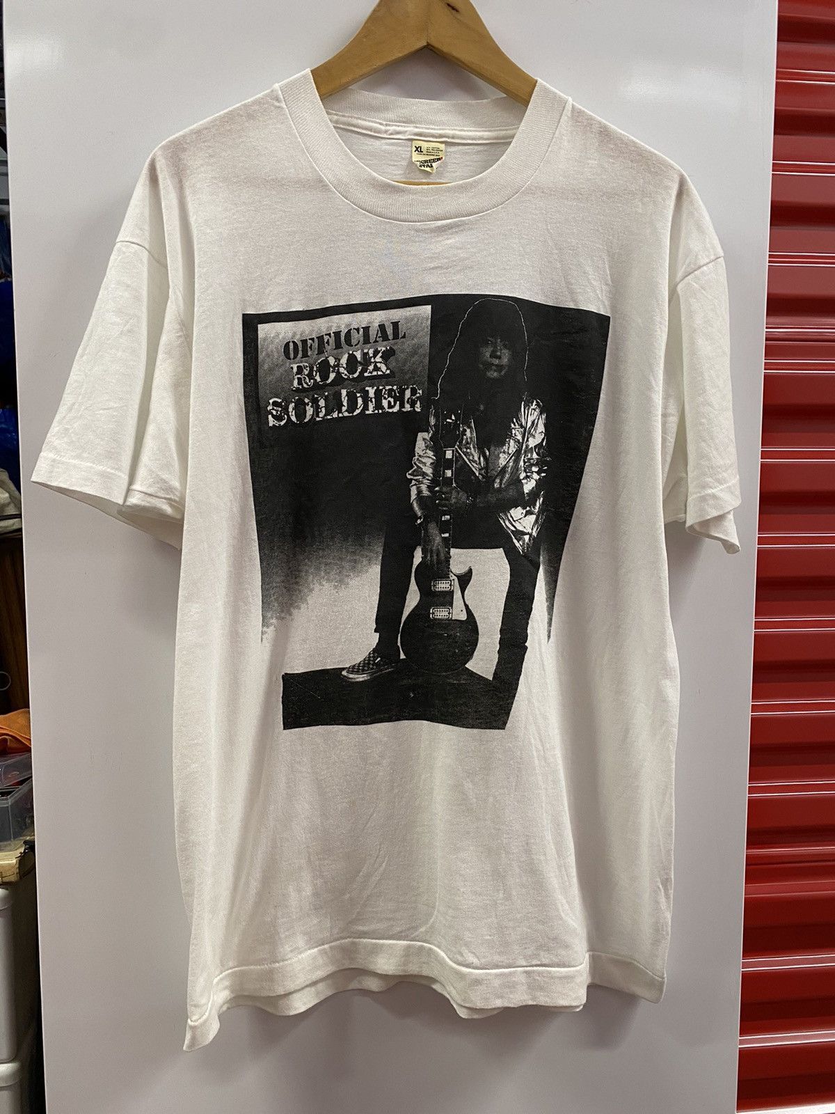 image of Band Tees x Rock Tees Vintage 1987 80’S Ace Frehley Official Rock Solider Band Tee in White (Size X