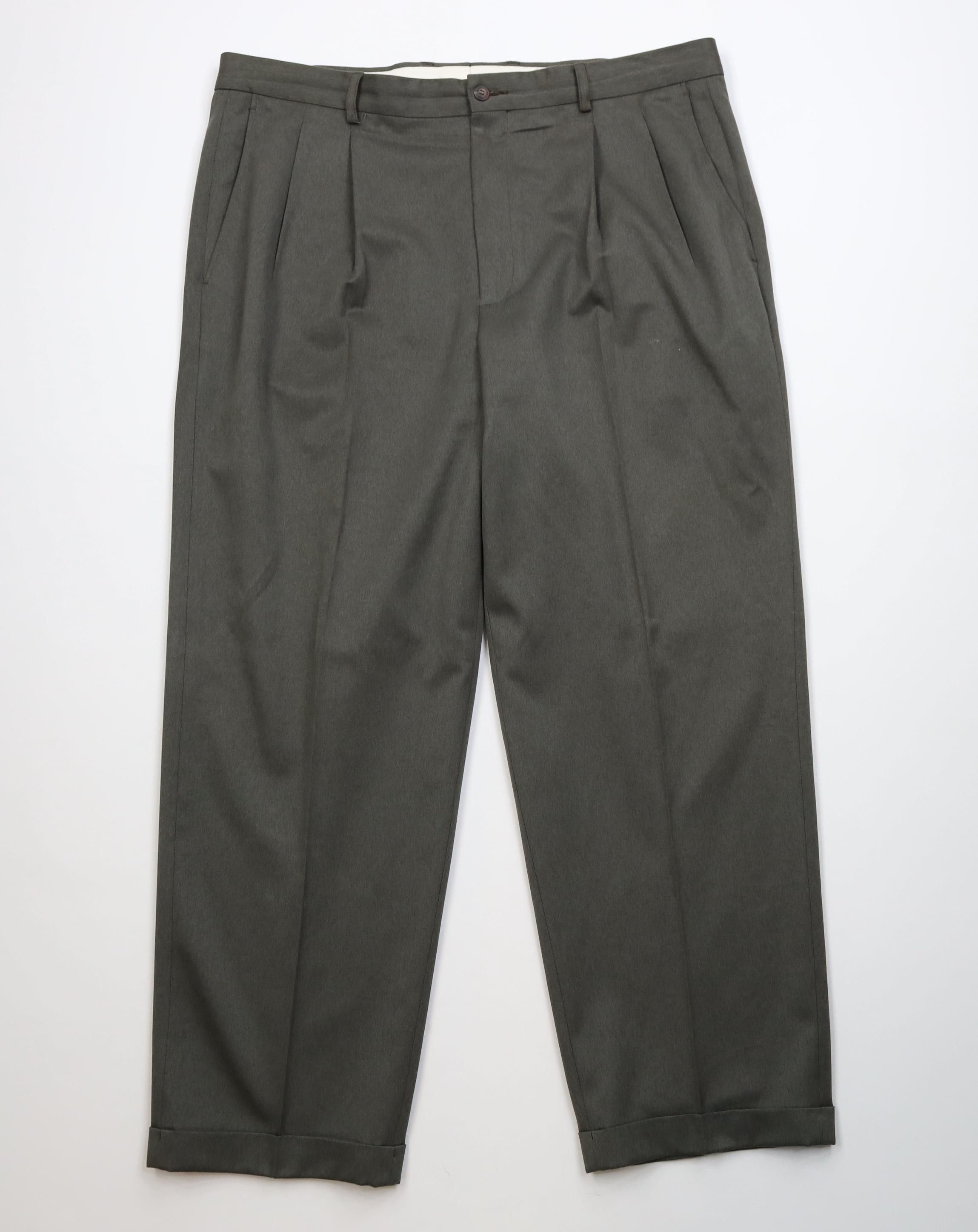 Vintage Vintage 90s Streetwear Wide Leg Chino Pants Heather Green Size US 40 / EU 56 - 1 Thumbnail