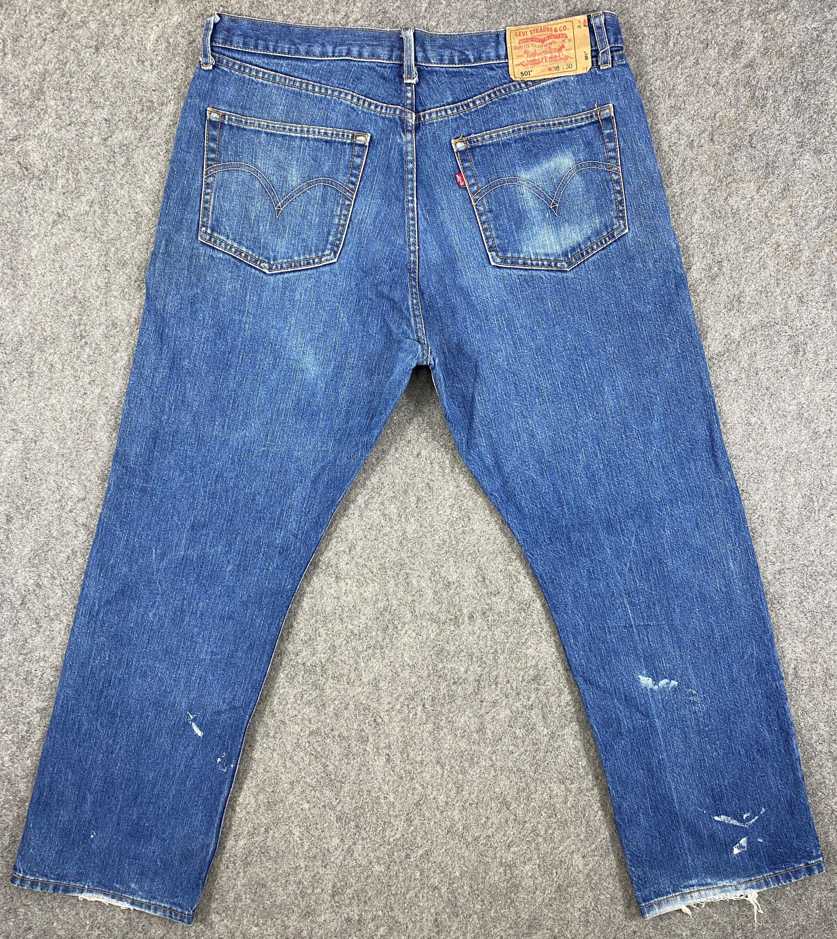 Levi's Blue Vintage Levi's 501 Jeans 37x29.5 Denim -JN2347 Size US 37 - 2 Thumbnail