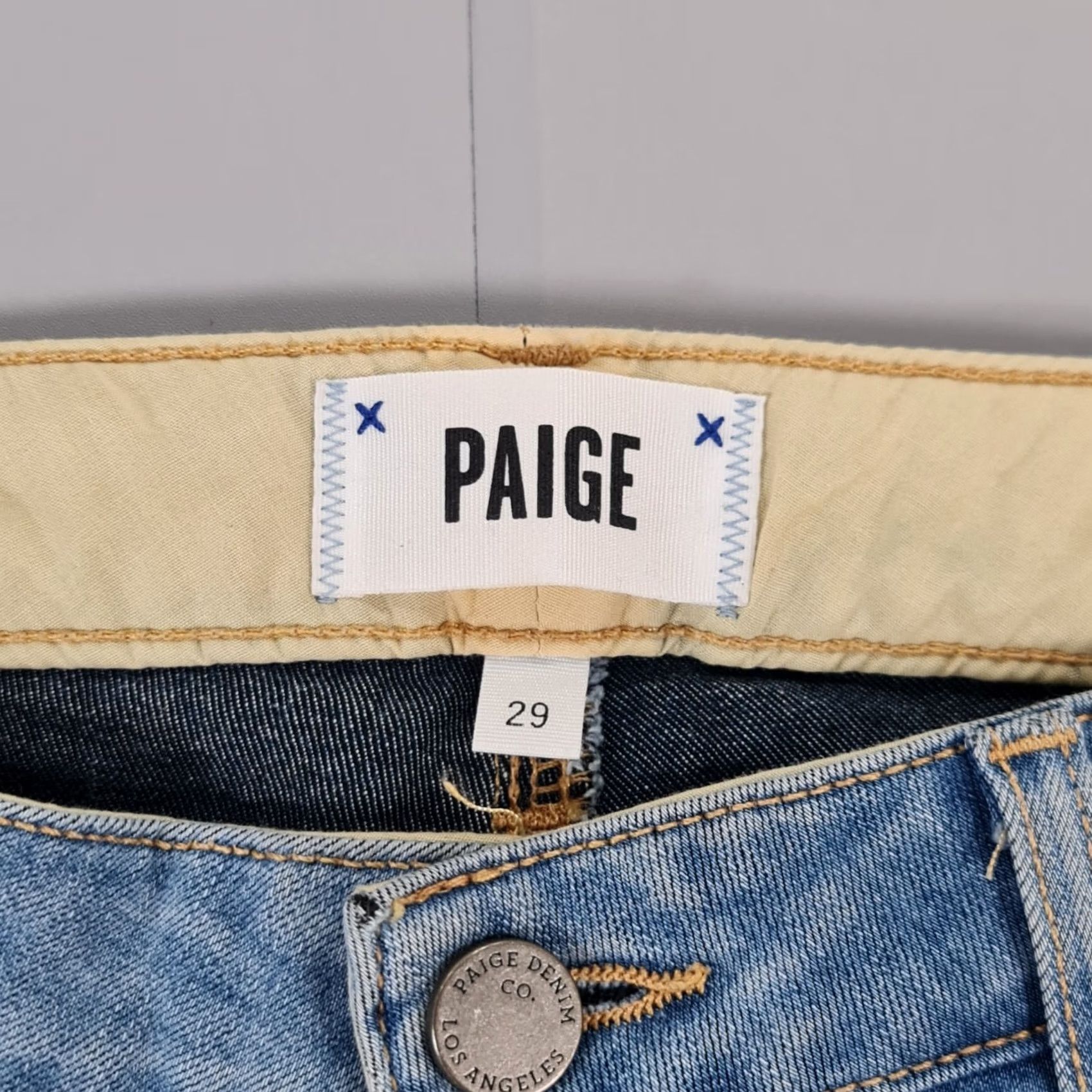 Paige Paige Jeans Women W29 L29 Jane Zip Skinny Stretch Denim Low Rise Blue 5 Pocket Modern City Designer Women's Jeans Size 29" - 3 Thumbnail