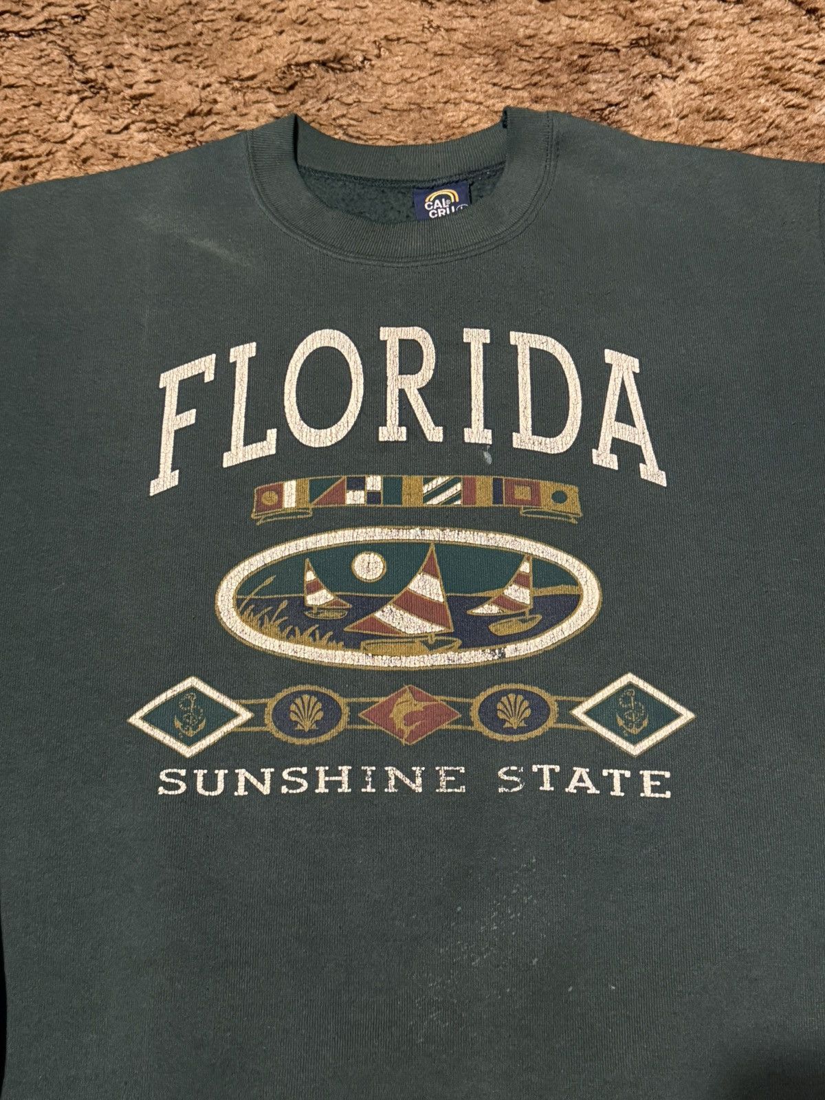 Vintage Vintage Florida Crewneck Sweatshirt Green Large Size US L / EU 52-54 / 3 - 2 Thumbnail