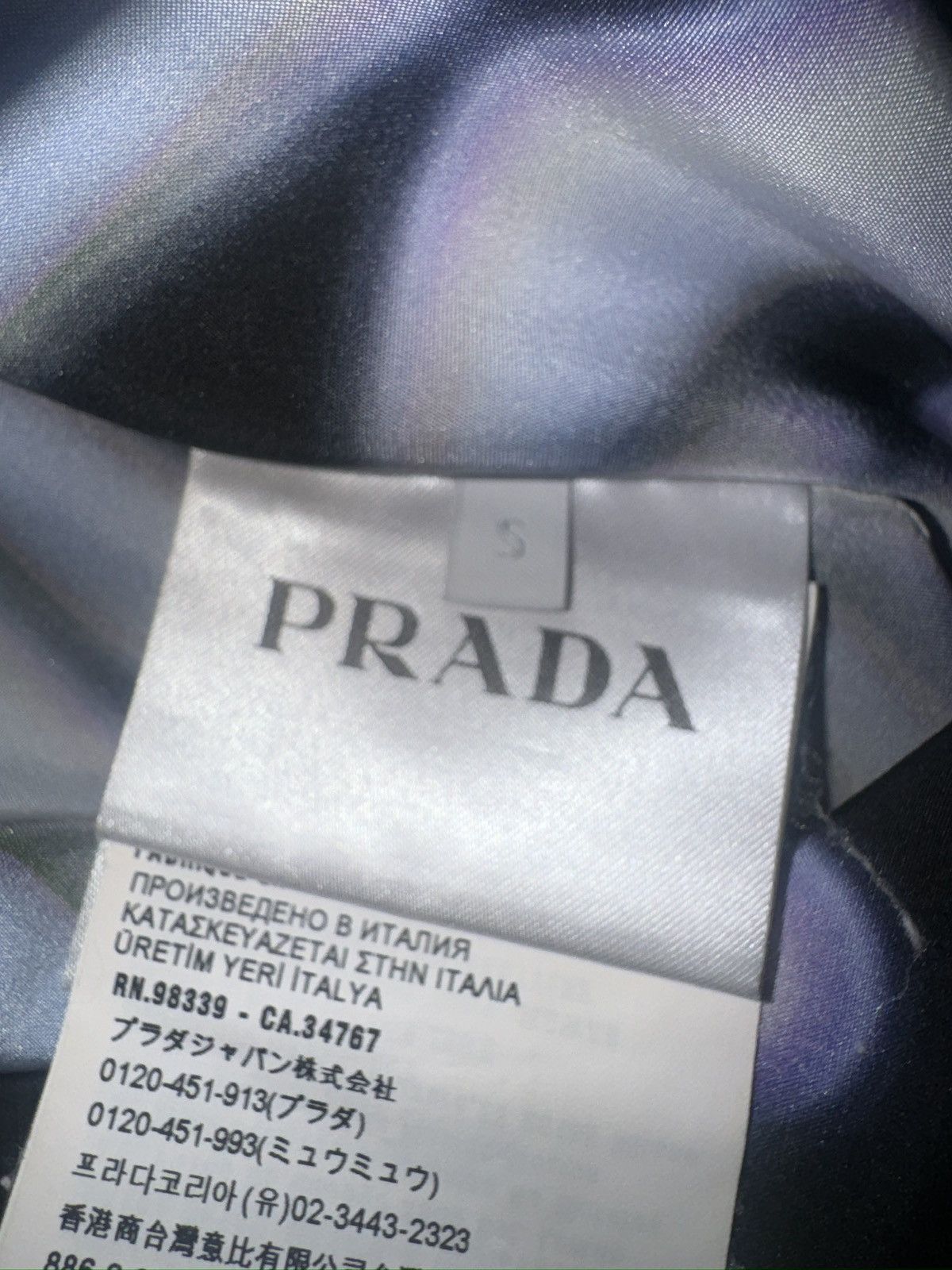 Prada Prada double match box silk shirt white W/ blue flames Size US S / EU 44-46 / 1 - 10 Thumbnail