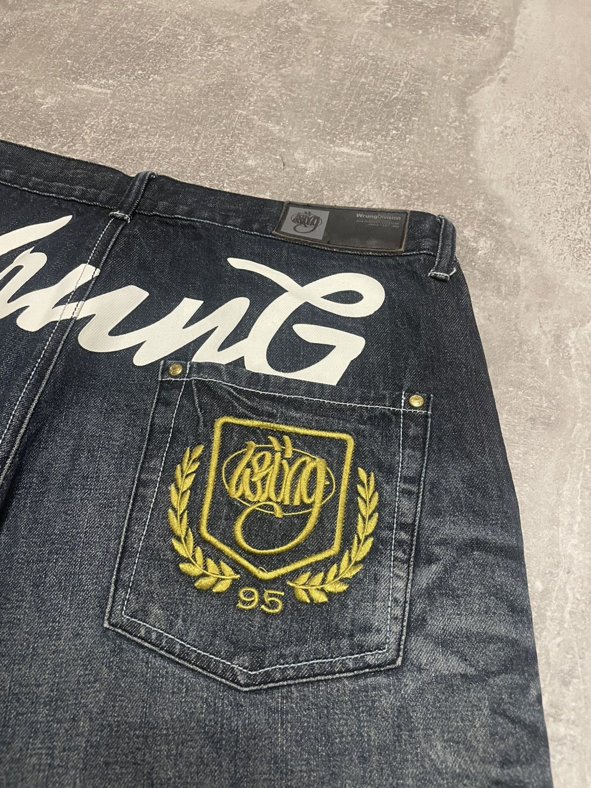 Vintage × Wrung Vintage Wrung Division King Embroidered y2k Buggy Jeans Size US 36 / EU 52 - 9 Thumbnail