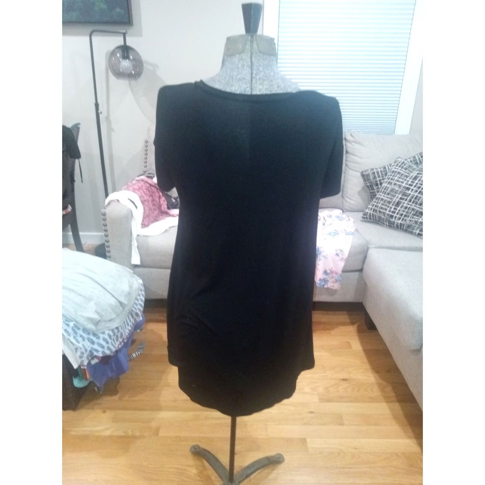 Vintage Cable & Gauge Black V-Neck Short Sleeve T-Shirt 1X Womens Plus Medium Size XL / US 12-14 / IT 48-50 - 5 Thumbnail