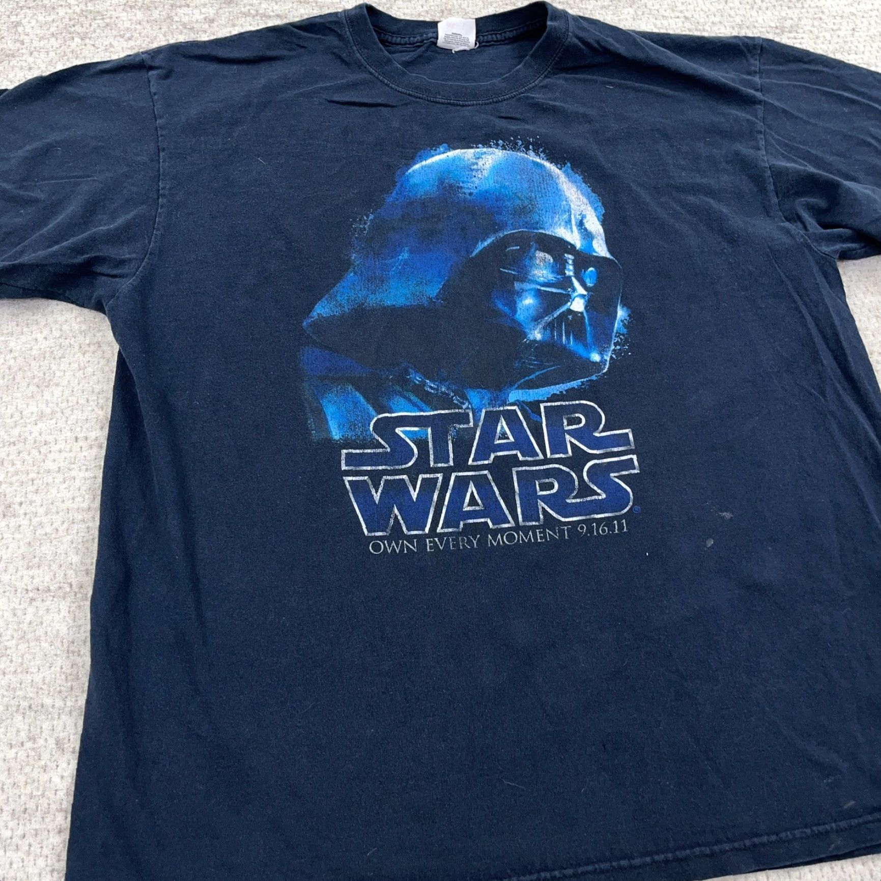 Fruit Of The Loom VINTAGE Star Wars Shirt Men XL Black Darth Vader Y2K Movie Promo Faded Skate Size US XL / EU 56 / 4 - 6 Thumbnail